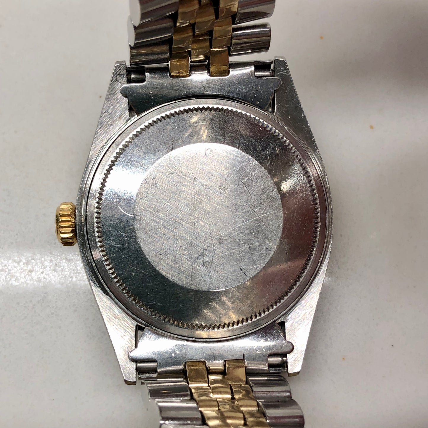 1972 Rolex Datejust 1601 Blue Mosaic Dial Two Tone Jubilee Fluted Automatic Wristwatch - HASHTAGWATCHCO