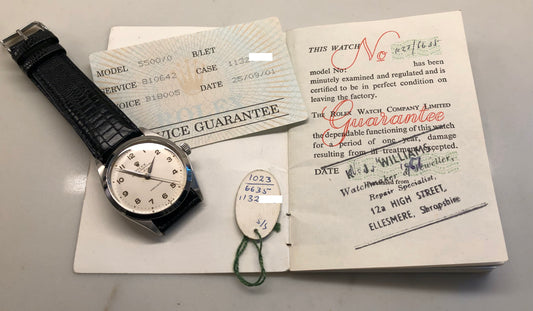 1964 Rolex Air King Precision 5500 Stainless Steel Arabic Dial Automatic Wristwatch - HASHTAGWATCHCO