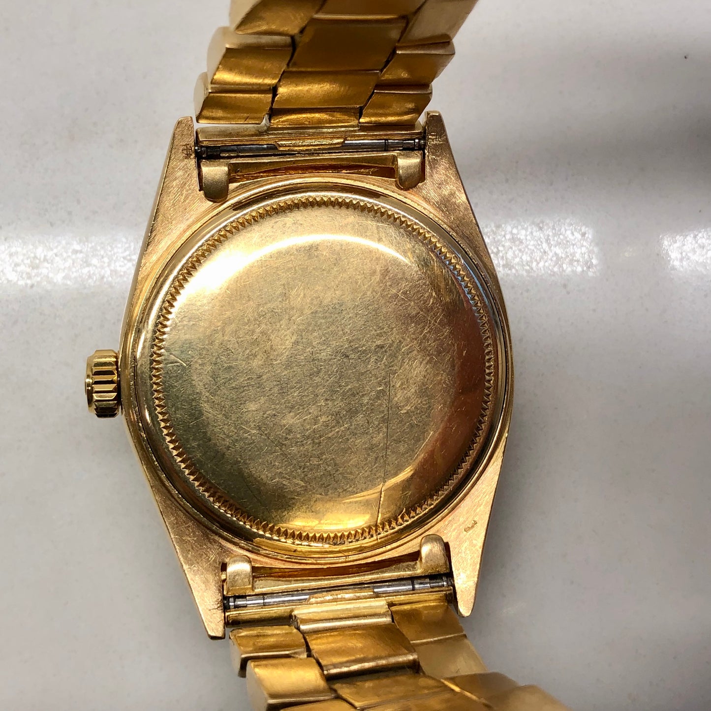 1966 Rolex President 1803 Day Date Yellow Gold Champagne Automatic Wristwatch - HASHTAGWATCHCO