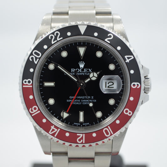 Rolex GMT Master II 16710 Stainless Steel Coke Automatic Wristwatch "Y" Series - Hashtag Watch Company