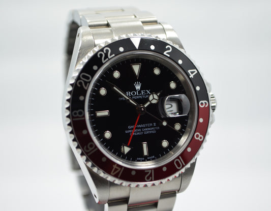 Rolex GMT Master II 16710 Stainless Steel Coke Automatic Wristwatch "Y" Series - Hashtag Watch Company