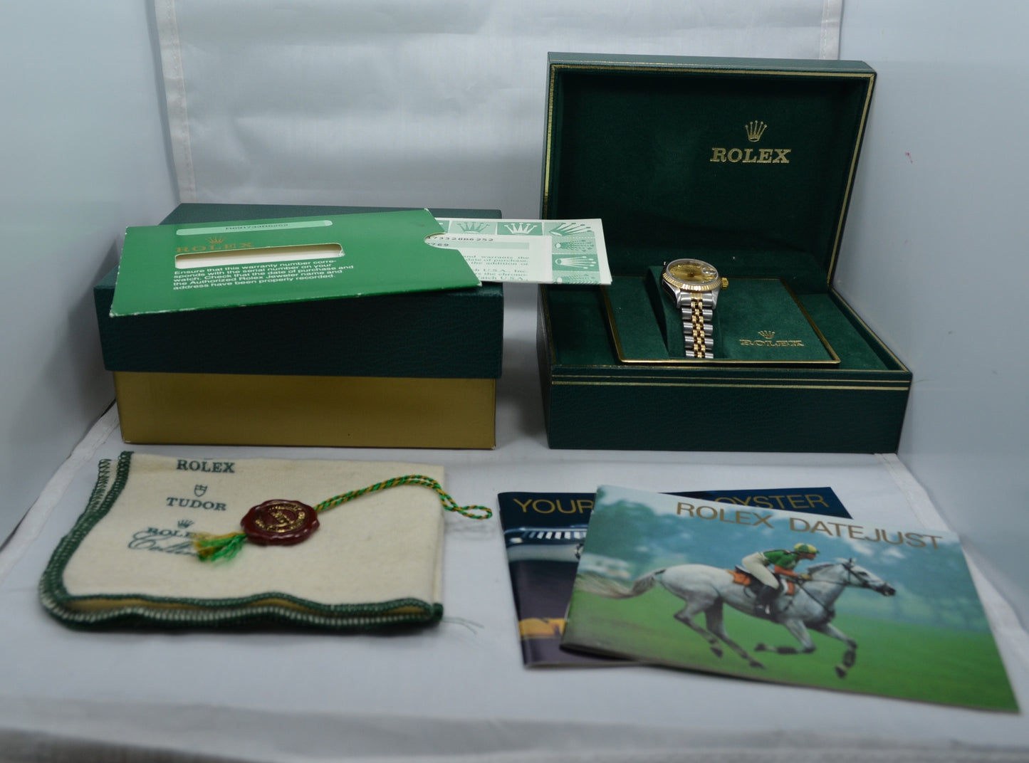 Rolex Ladies Datejust 69173 Diamond Champagne Diamond Dial Steel 18K Watch "L" - Hashtag Watch Company