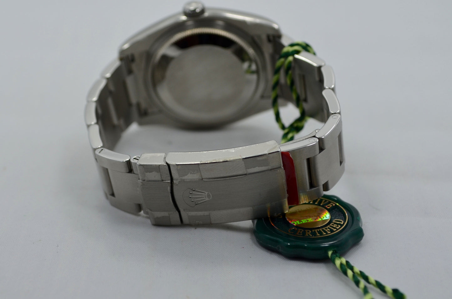 Rolex Oyster Perpetual 116000 Orange 36mm Stainless Steel Automatic Wristwatch - Hashtag Watch Company