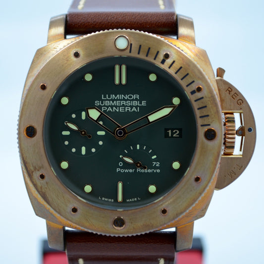 Panerai Bronzo Pam 507 Luminor 1950 Submersible Power Reserve 3 Days Watch - Hashtag Watch Company