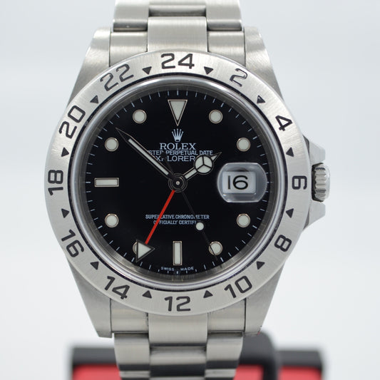 Rolex Explorer II Steel GMT 16570 Automatic Wristwatch "Z" Series Box Papers - Hashtag Watch Company