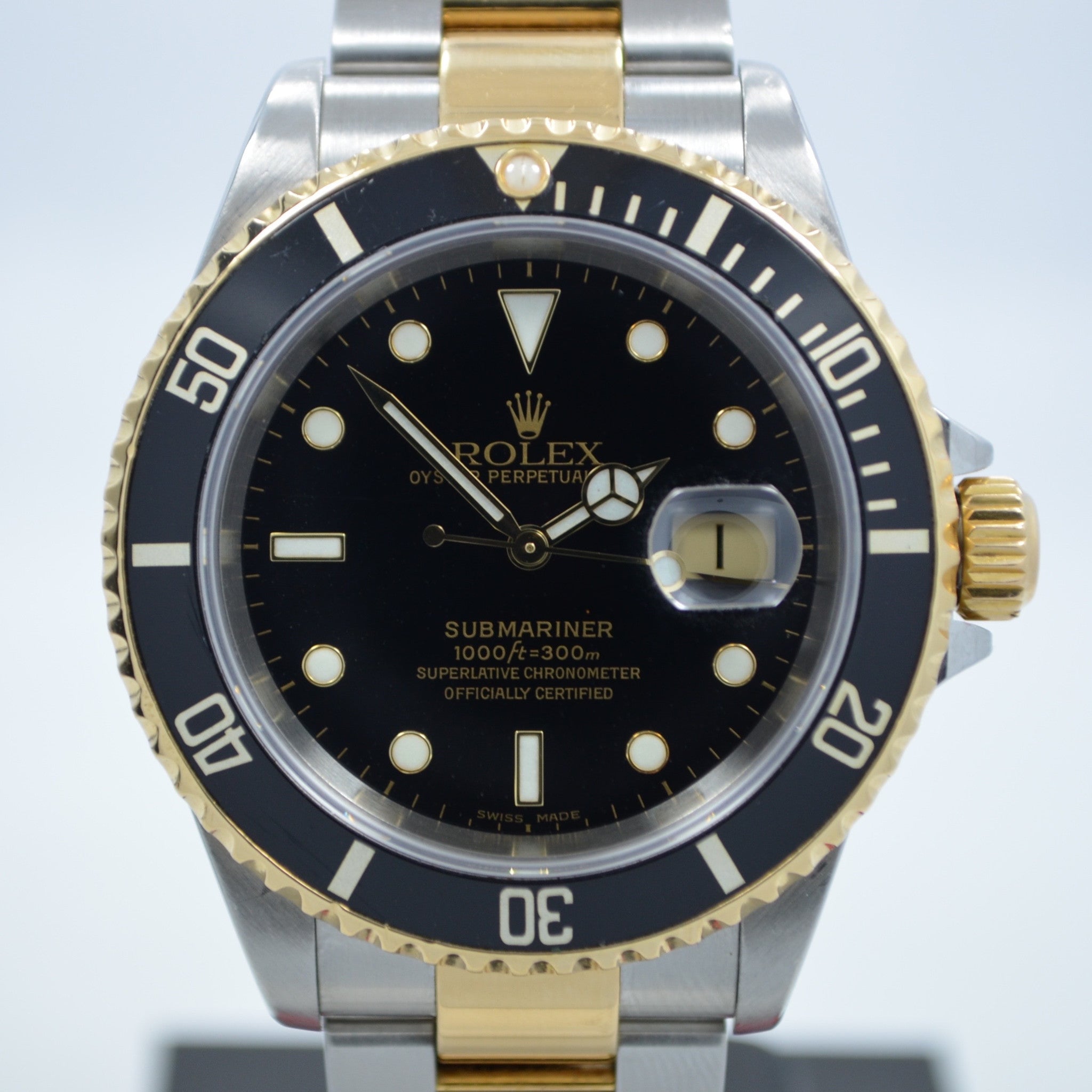 ROLEX SUBMARINER 16613 2コマ Mens Rolex Two-Tone Submariner Watch 16613 Silver Factory
