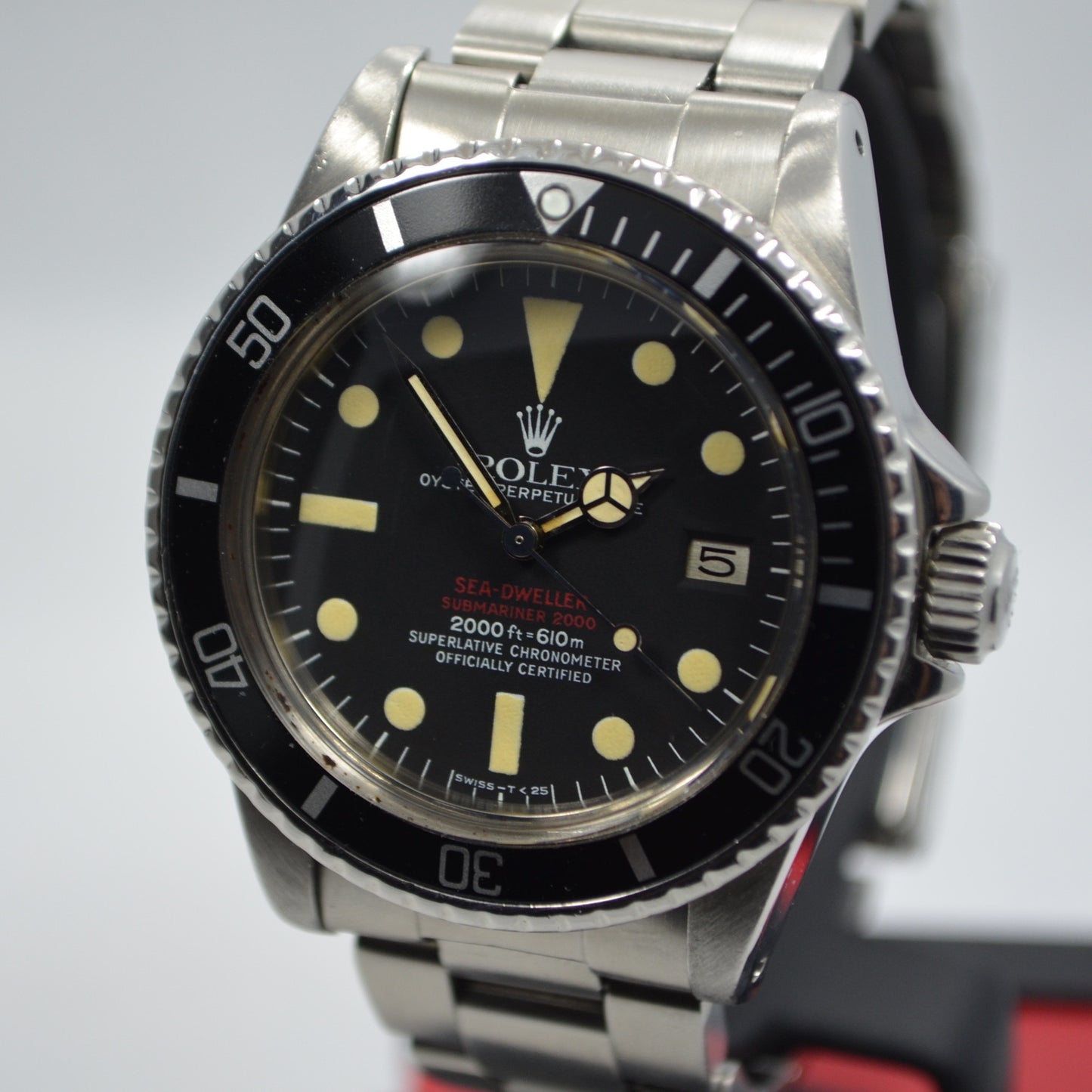 Vintage Rolex Double Red Sea Dweller Mark IV Automatic Watch Box Papers 1977 - Hashtag Watch Company