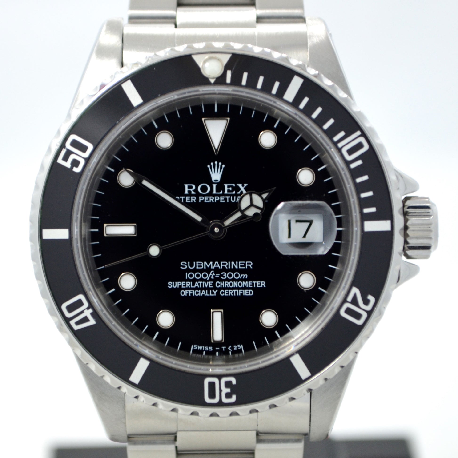 Rolex Submariner 16610 Stainless Steel "X" Serial 1991 Wristwatch Box and Papers - Hashtag Watch Company