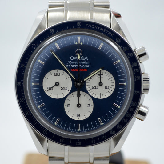 Omega Speedmaster Gemini IV 4 Chronograph 35658000 Blue Limited Wristwatch - Hashtag Watch Company