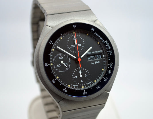Porsche Design by IWC 3702 Titanium Chronograph Day Date Auto Watch Box Papers - Hashtag Watch Company