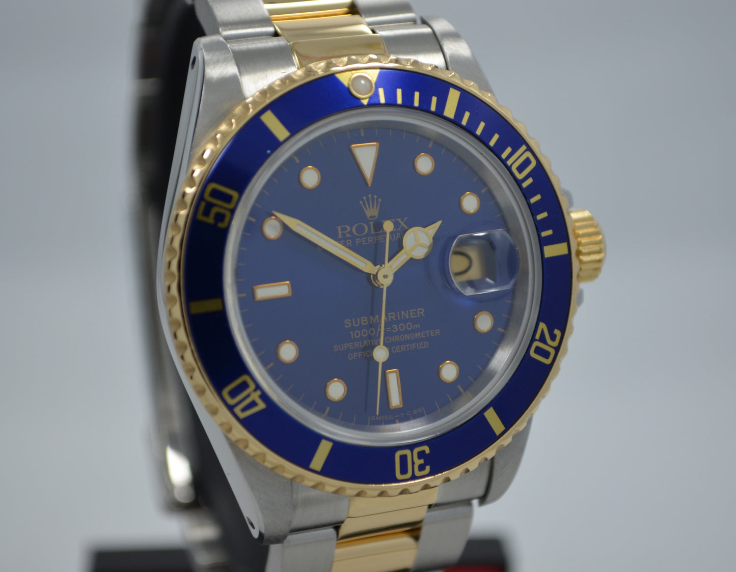 Vintage Rolex Submariner 16803 Two Tone Blue Steel 18K Gold Wristwatch Circa 1984 - Hashtag Watch Company