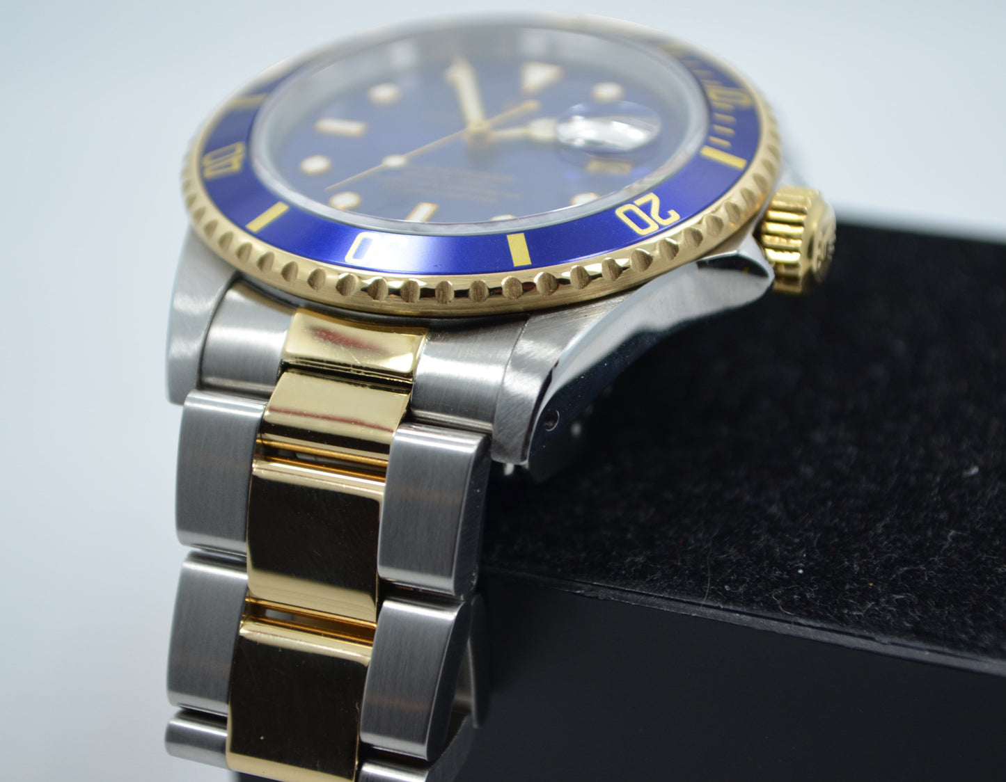 Vintage Rolex Submariner 16803 Two Tone Blue Steel 18K Gold Wristwatch Circa 1984 - Hashtag Watch Company