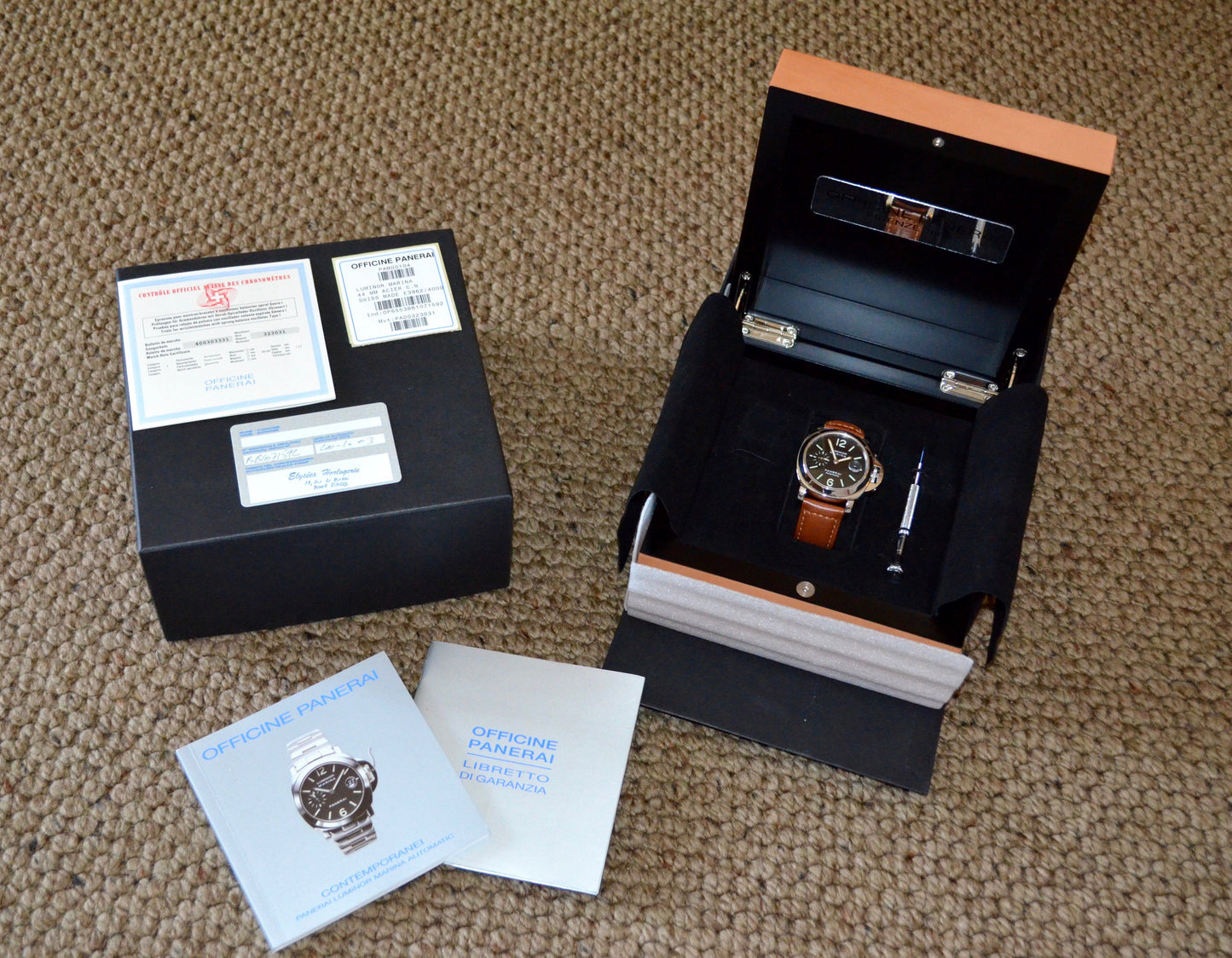 Panerai Luminor Marina PAM 104 44mm "E" Series Steel Automatic Watch - Hashtag Watch Company