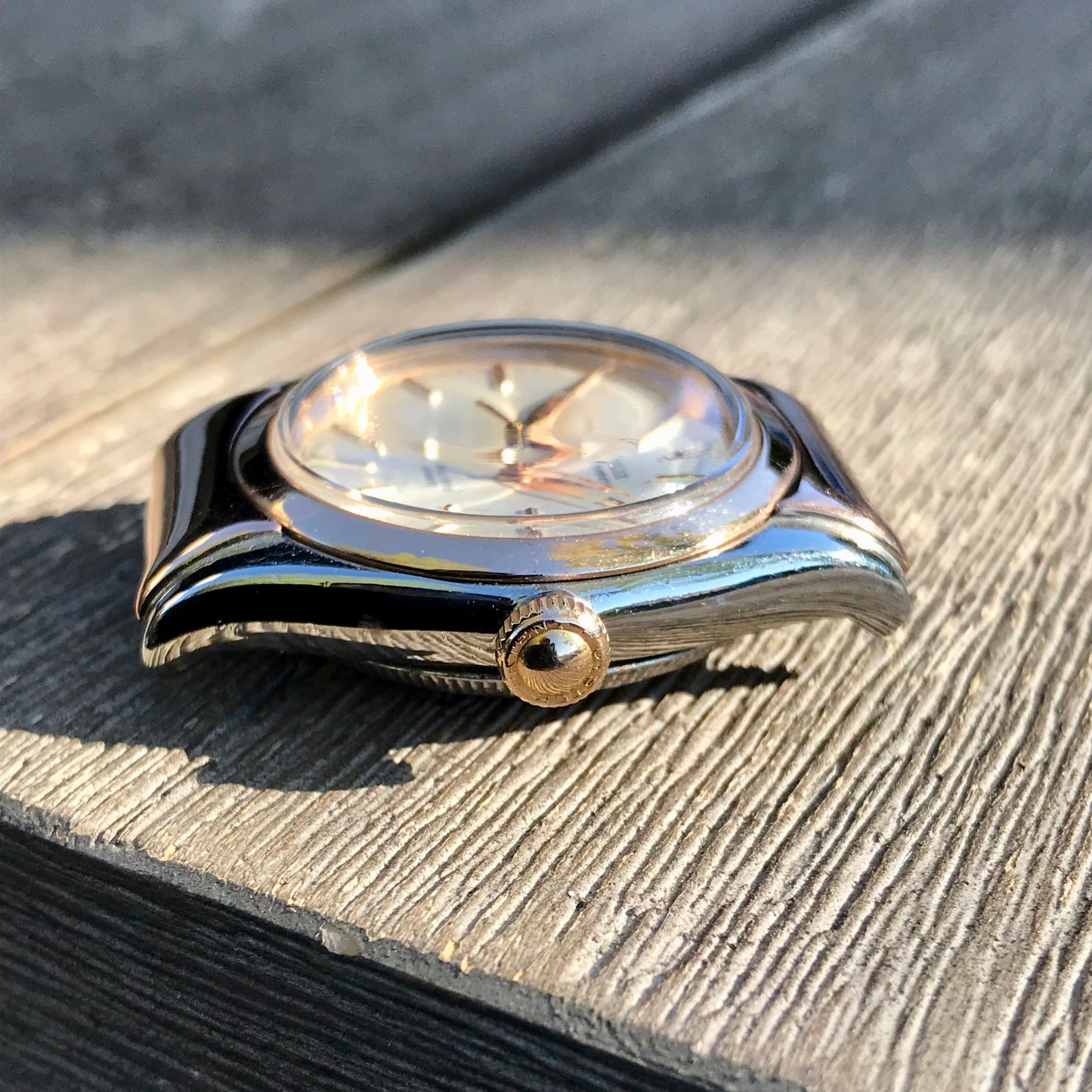 Vintage Rolex Bubbleback 3065 Hood Lugs Pink Gold Steel Automatic Wristwatch - Hashtag Watch Company