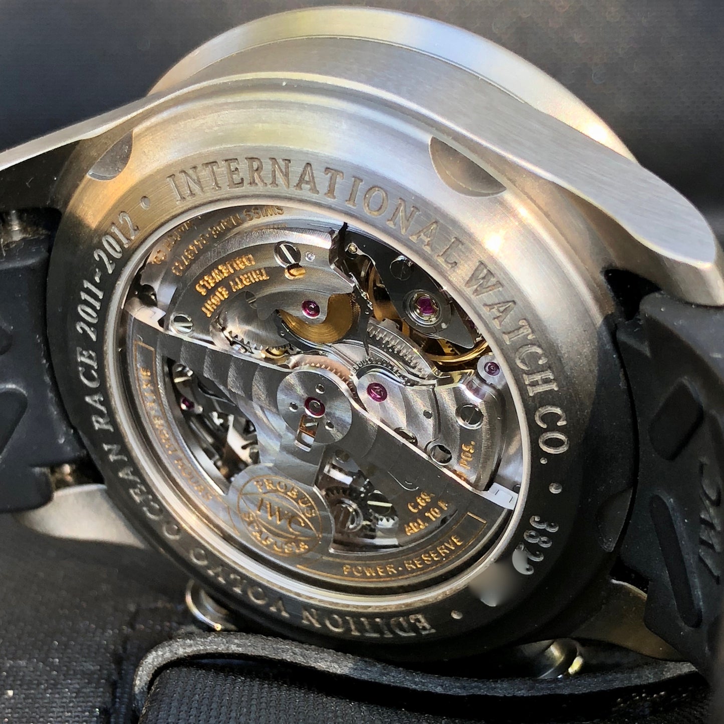 IWC Portuguese Yacht Club IW390212 Black Carbon Titanium Chronograph Volvo Ocean Race Box Papers - Hashtag Watch Company