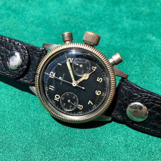 Vintage Glashutte Tutima Luftwaffe Chronograph WWII Military Wristwatch Circa 1940's - Hashtag Watch Company