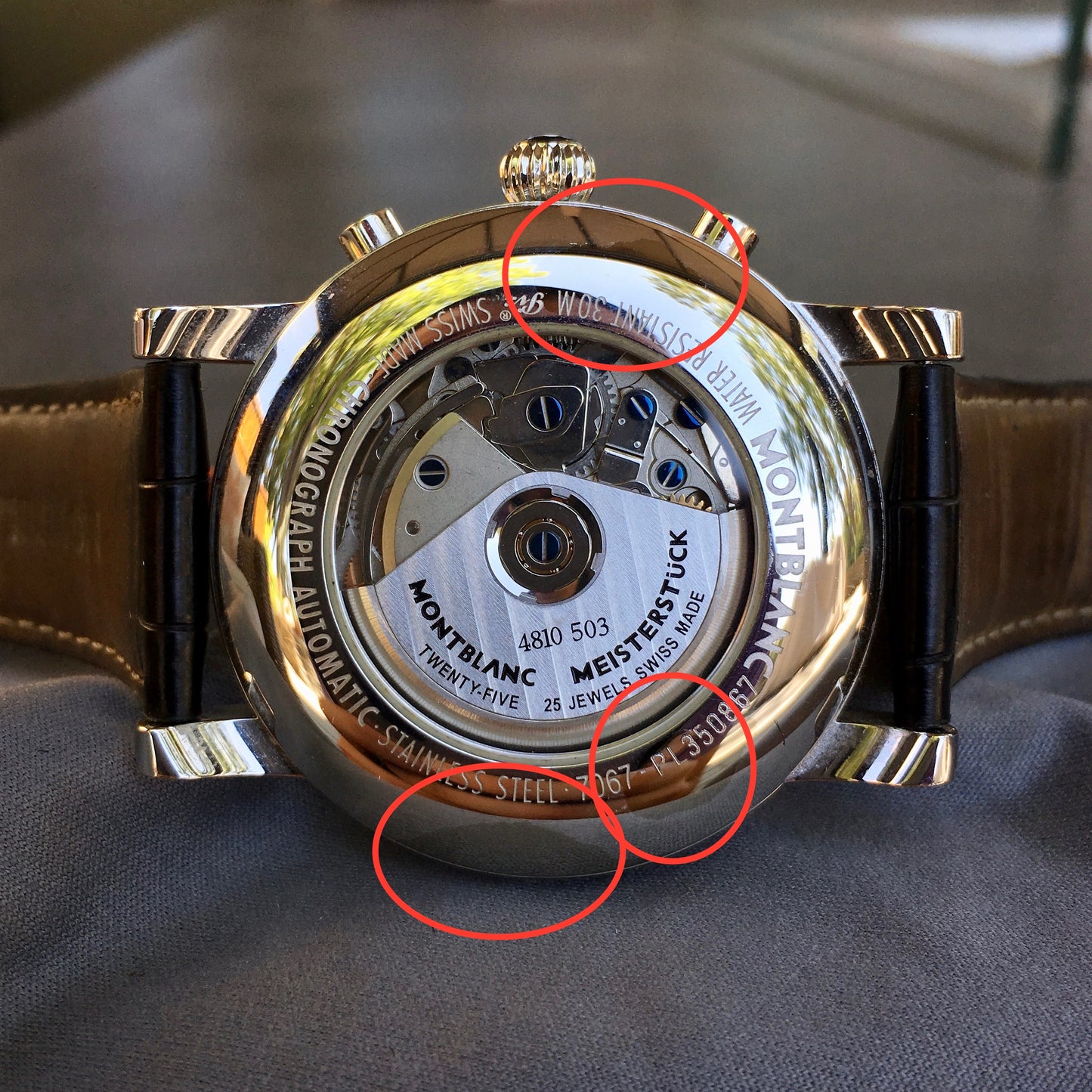 Montblanc Meisterstuck 7067 Chronograph GMT Stainless Steel Automatic 42mm Wristwatch - Hashtag Watch Company