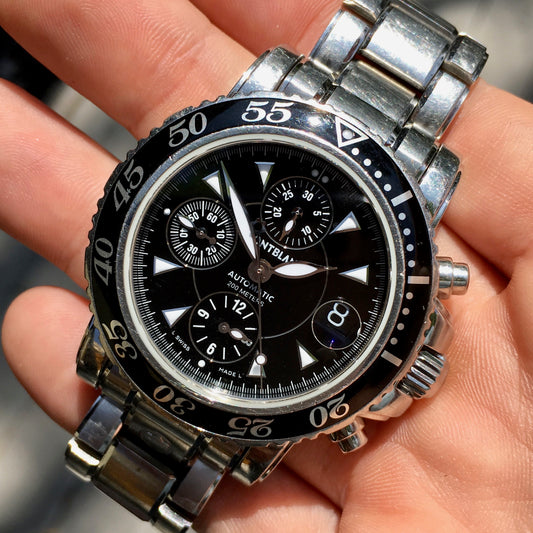 Montblanc Meisterstuck 7034 Chronograph Stainless Steel Automatic 42mm Wristwatch - Hashtag Watch Company