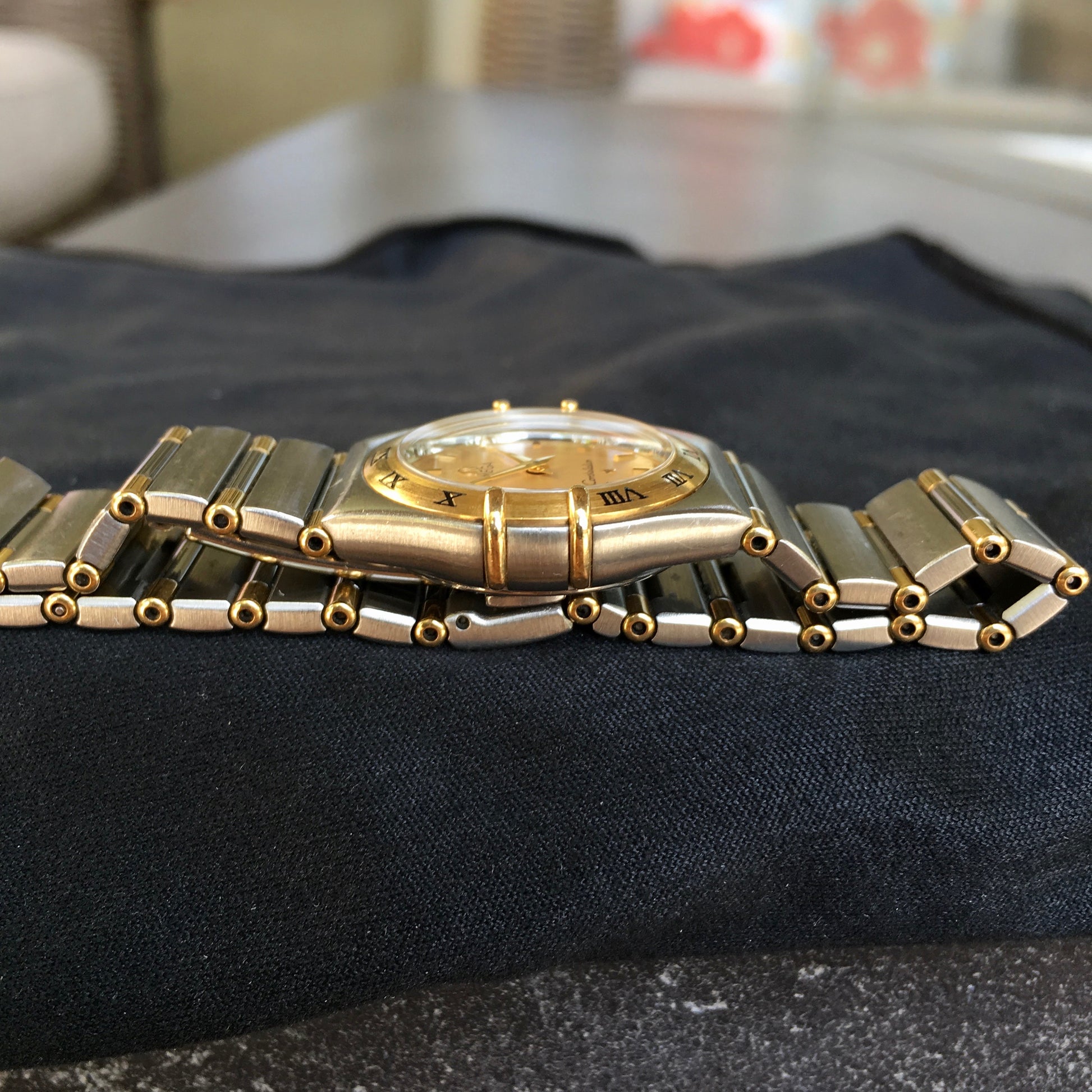 Omega Constellation Ladies Two Tone Steel Gold Champagne Quartz 25mm Wristwatch - Hashtag Watch Company