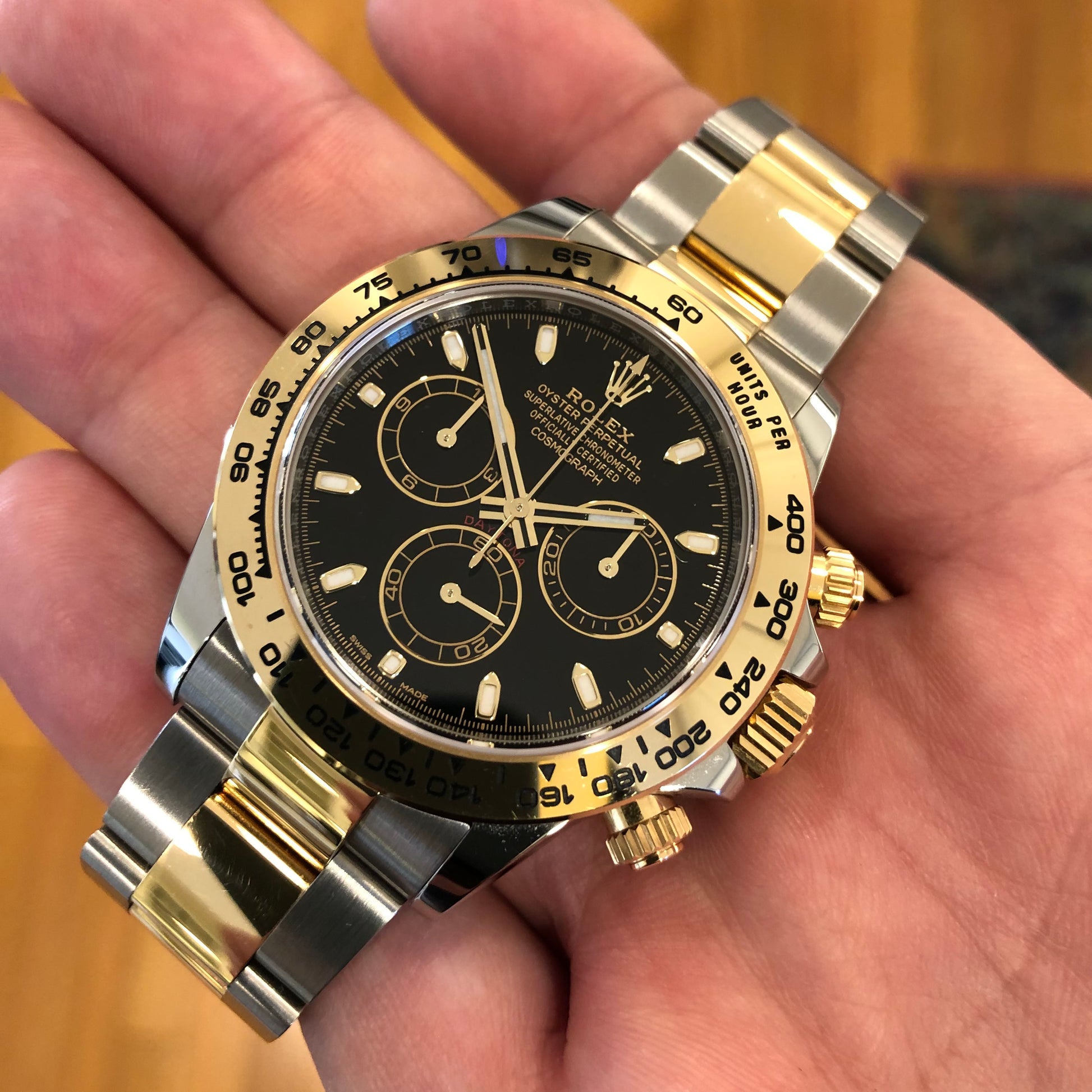 2021 Rolex Daytona Cosmograph 116503 Black Two Tone Chronograph Box Papers - Hashtag Watch Company