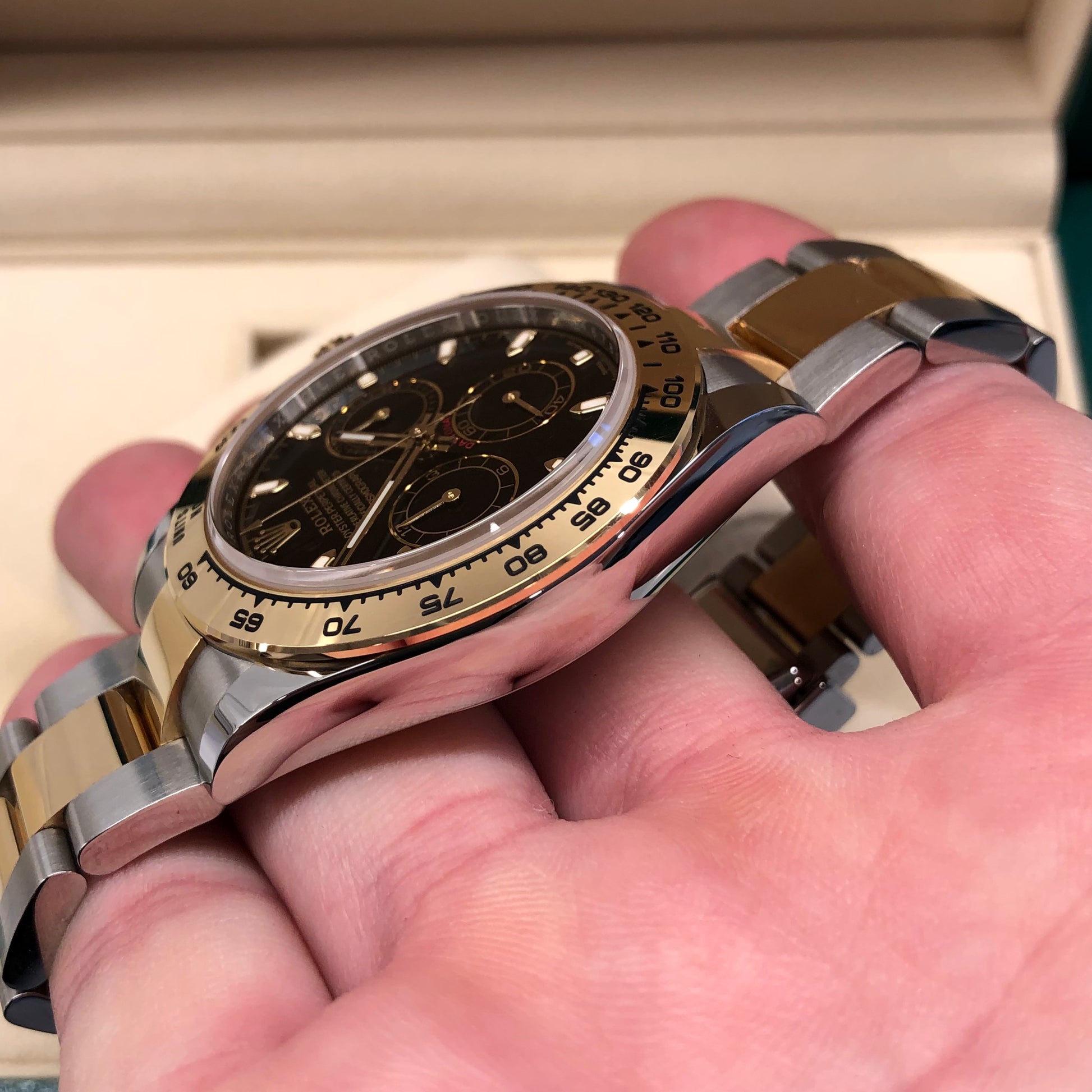 2021 Rolex Daytona Cosmograph 116503 Black Two Tone Chronograph Box Papers - Hashtag Watch Company