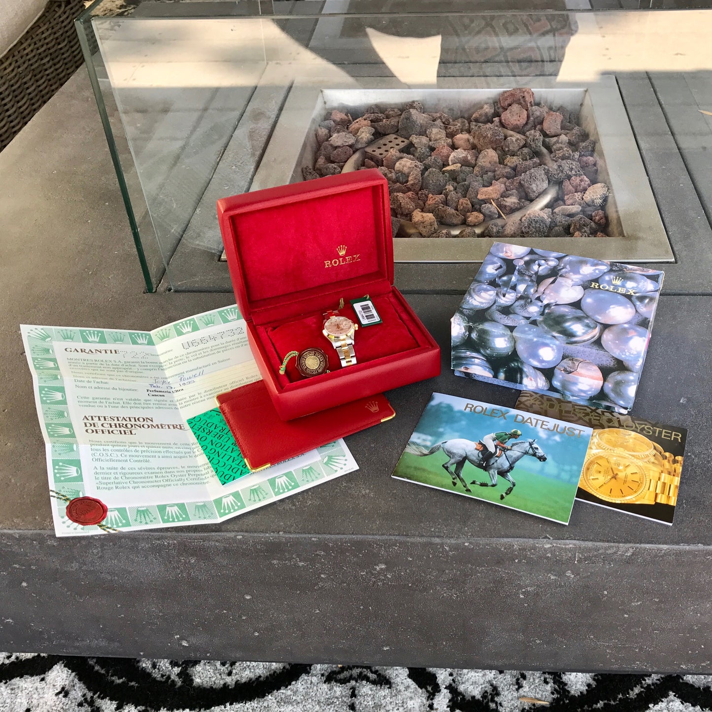 Rolex Datejust 69163 Silver Two Tone Oyster Steel Gold Ladies Wristwatch Box & Papers - Hashtag Watch Company