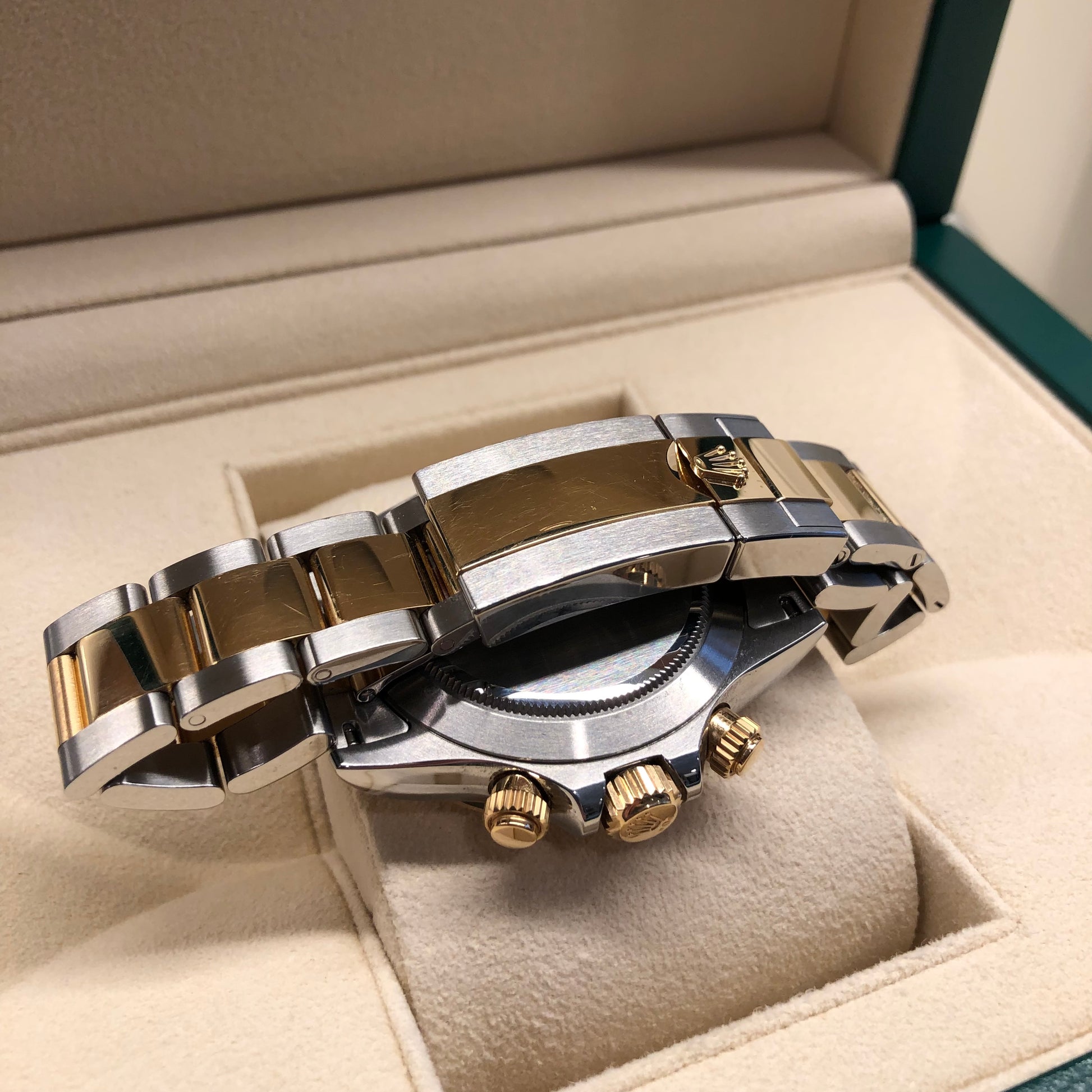 2021 Rolex Daytona Cosmograph 116503 Black Two Tone Chronograph Box Papers - Hashtag Watch Company