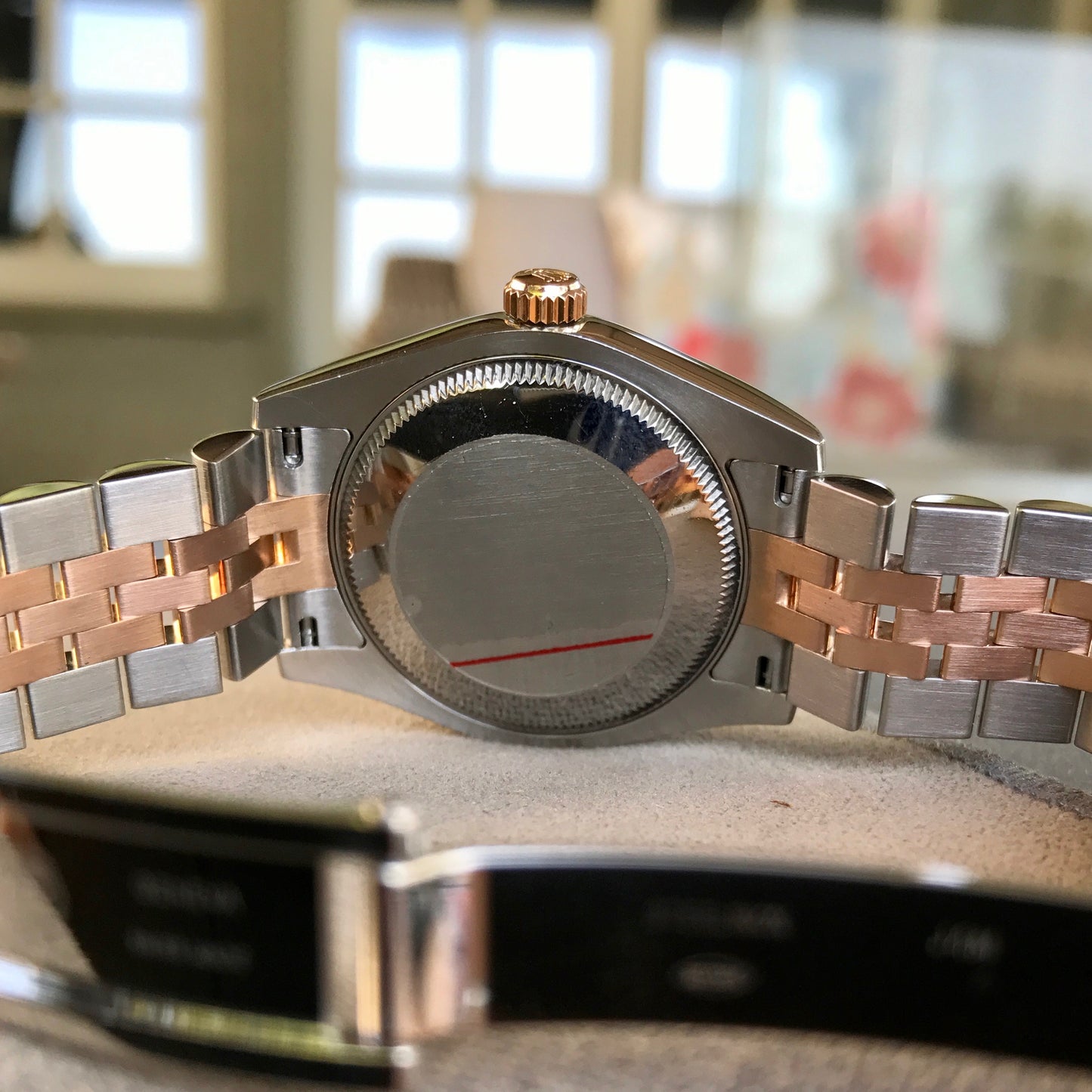 Rolex Datejust 178271 MOP Diamond Dial Midsize Steel Rose Gold Wristwatch Box Papers - Hashtag Watch Company