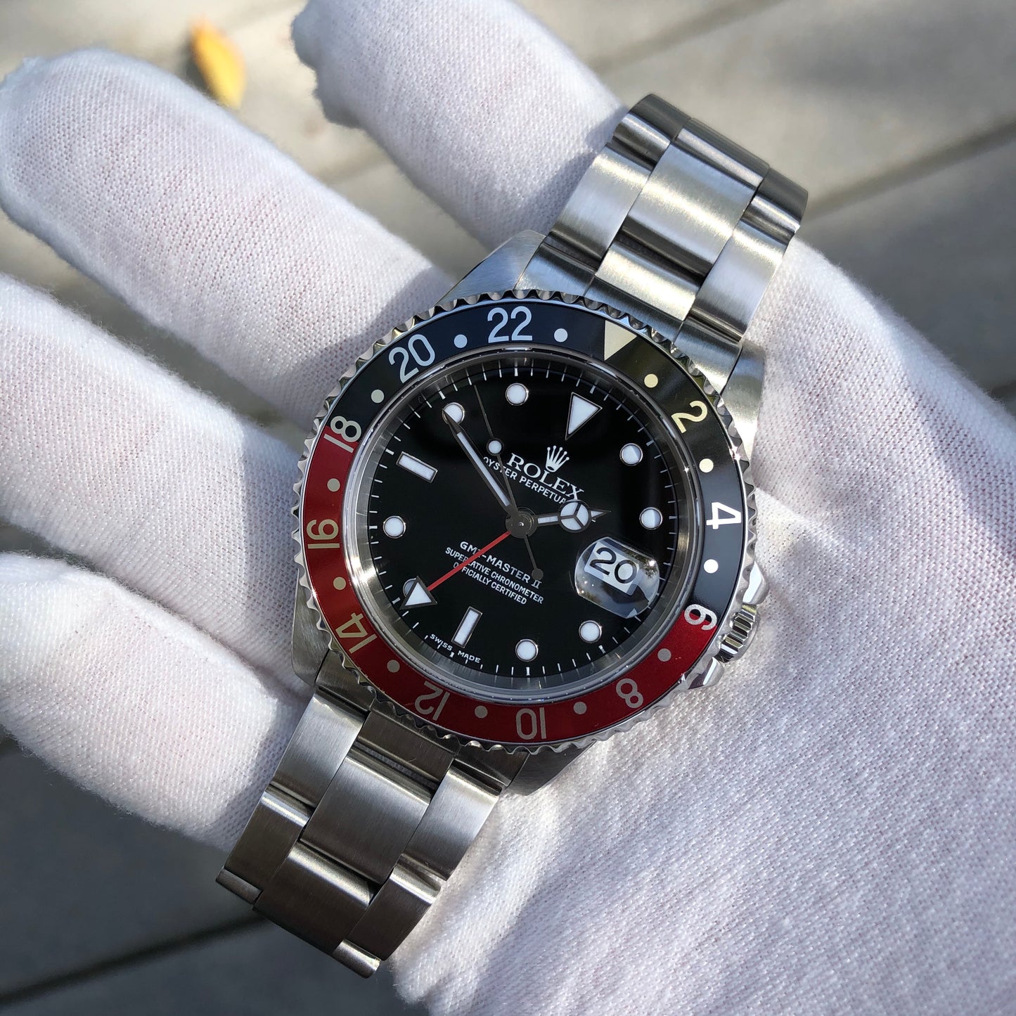 Rolex GMT Master II 16710 Stainless Steel Coke A Serial Wristwatch Box Papers Circa 1999 - Hashtag Watch Company