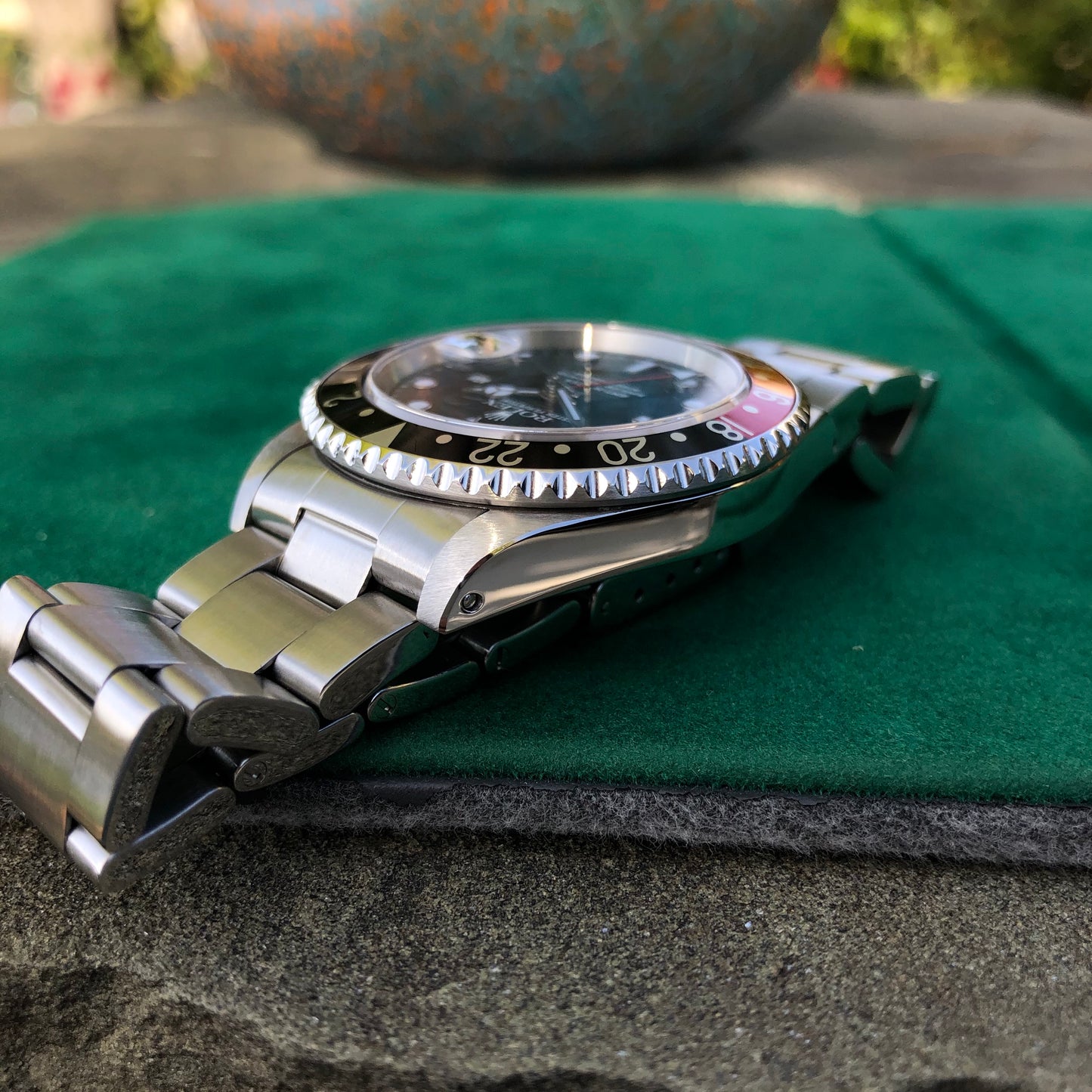 Rolex GMT Master II 16710 Stainless Steel Coke A Serial Wristwatch Box Papers Circa 1999 - Hashtag Watch Company