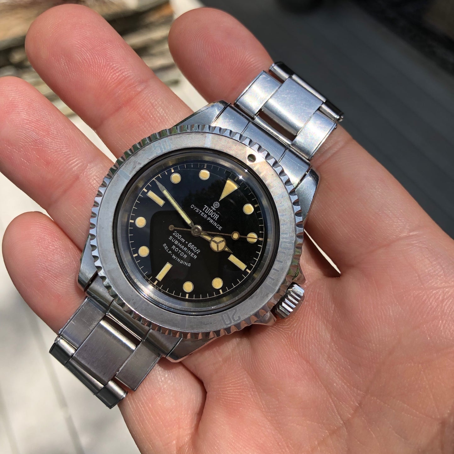 Vintage Tudor Submariner 7928 Gilt Chapter Ring Oyster Prince Ghost Bezel Unpolished Wristwatch Circa 1964 - Hashtag Watch Company