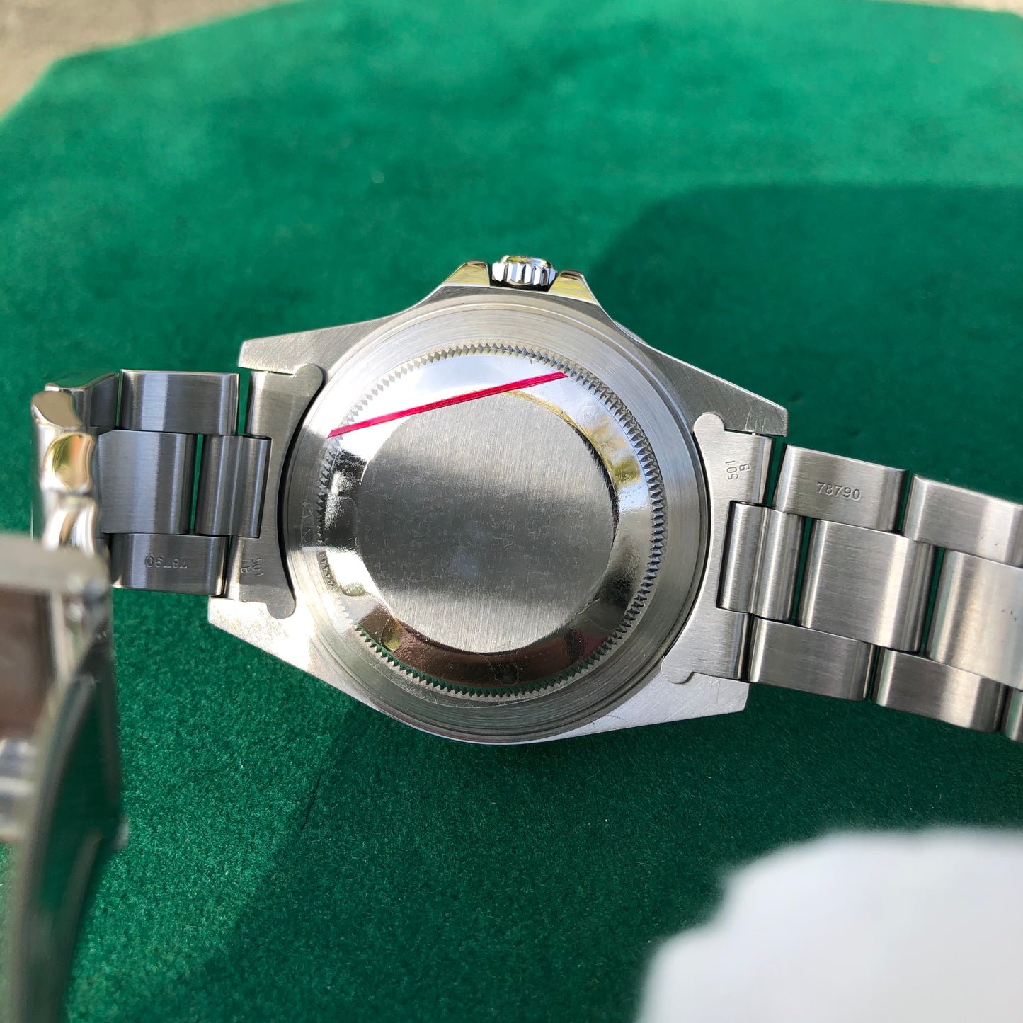 Rolex GMT Master II 16710 Stainless Steel Coke A Serial Wristwatch Box Papers Circa 1999 - Hashtag Watch Company