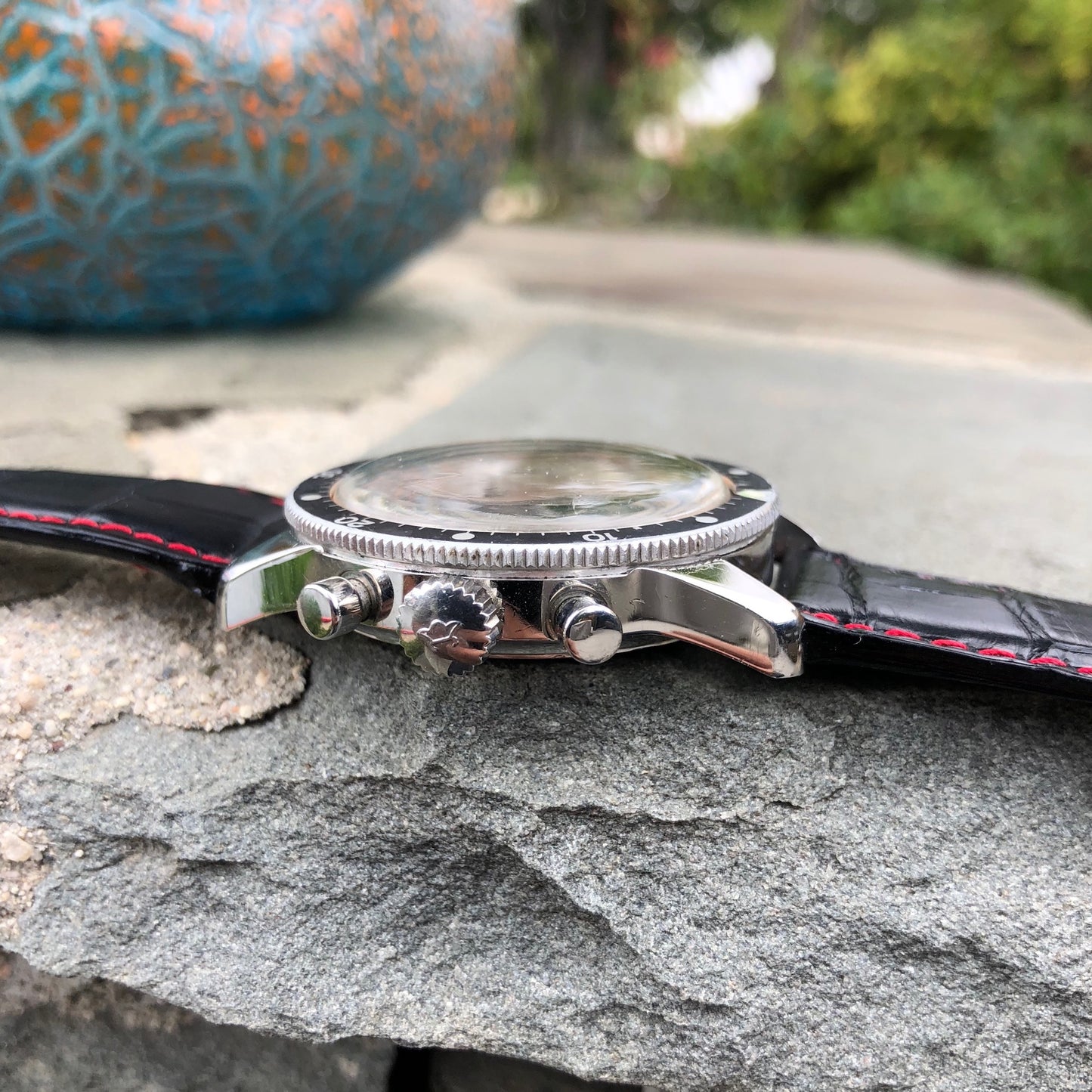 Vintage Meylan 816A Stainless Steel Chronograph Manual 37mm Wristwatch Circa 1960's - Hashtag Watch Company