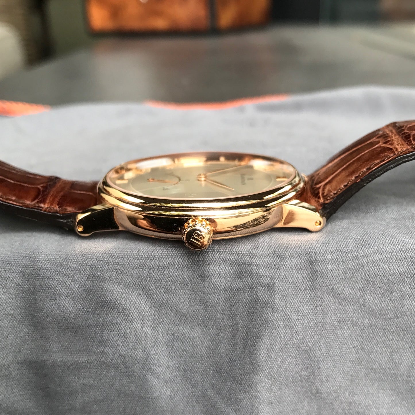 Blancpain Villeret Retrograde Seconds Ultra Slim 4063 18K Rose Gold Leather Automatic Silver Wristwatch - Hashtag Watch Company