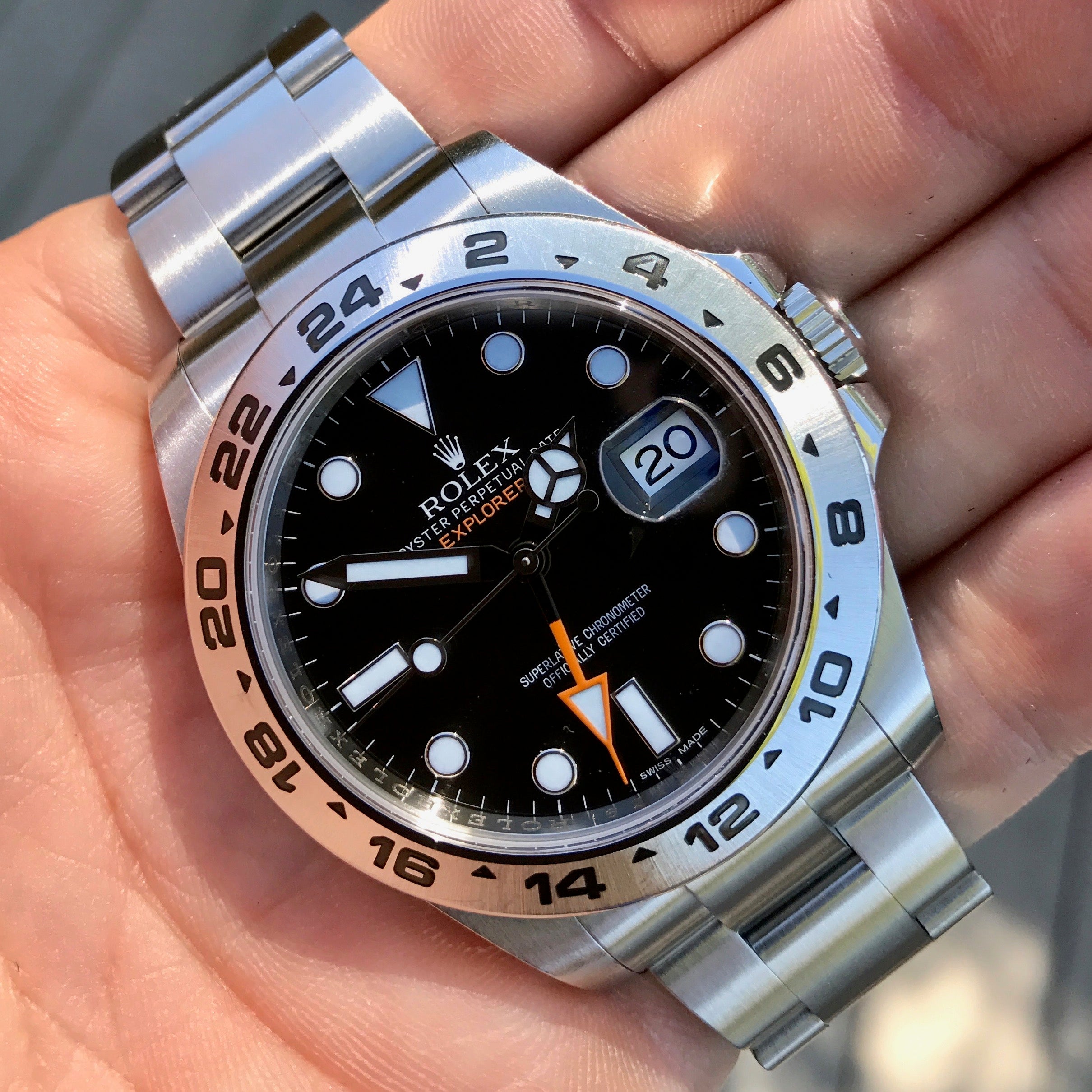 Rolex Explorer II 216570 Stainless Steel GMT Oyster Black