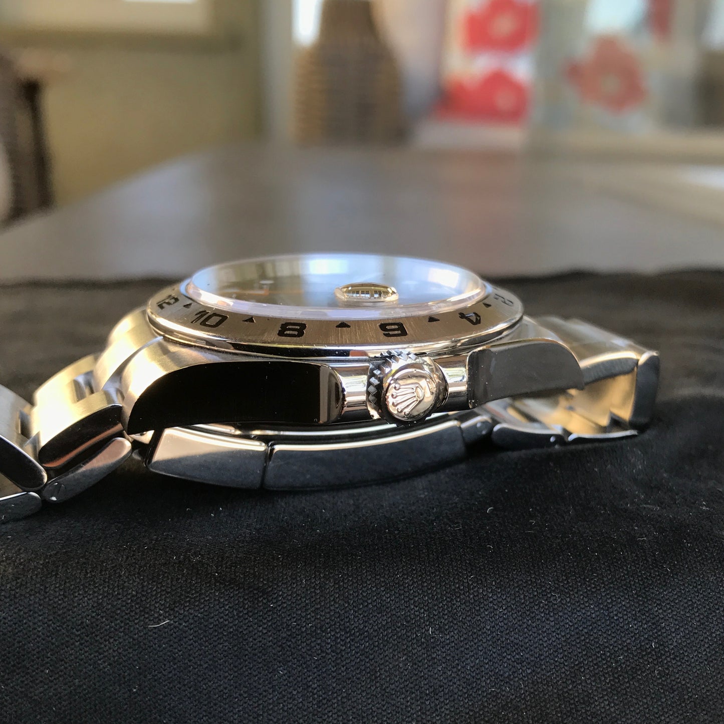 Rolex Explorer II 216570 Stainless Steel GMT Oyster Black Wristwatch Box Papers - Hashtag Watch Company