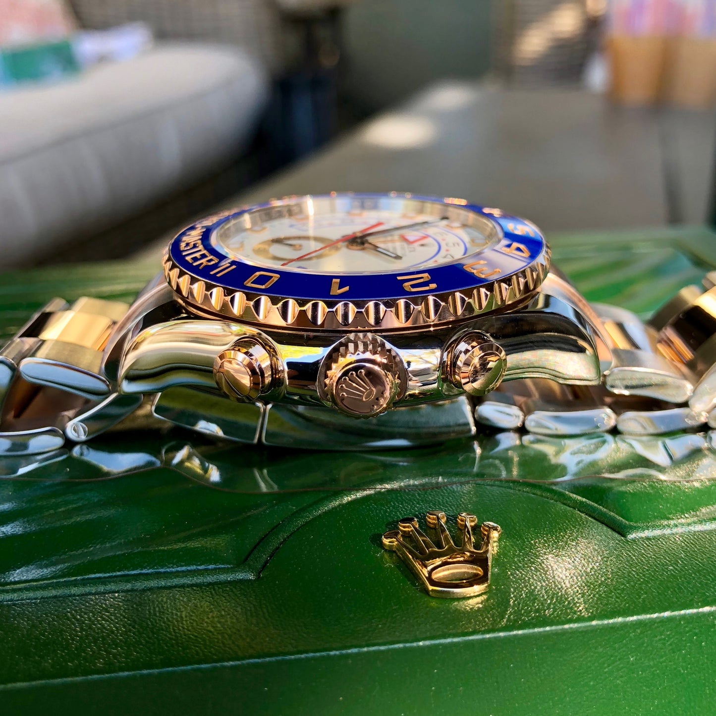 Rolex Yachtmaster II 116681 Oyster Perpetual Two Tone Steel Rose Gold Ceramic 44mm Wristwatch - Hashtag Watch Company
