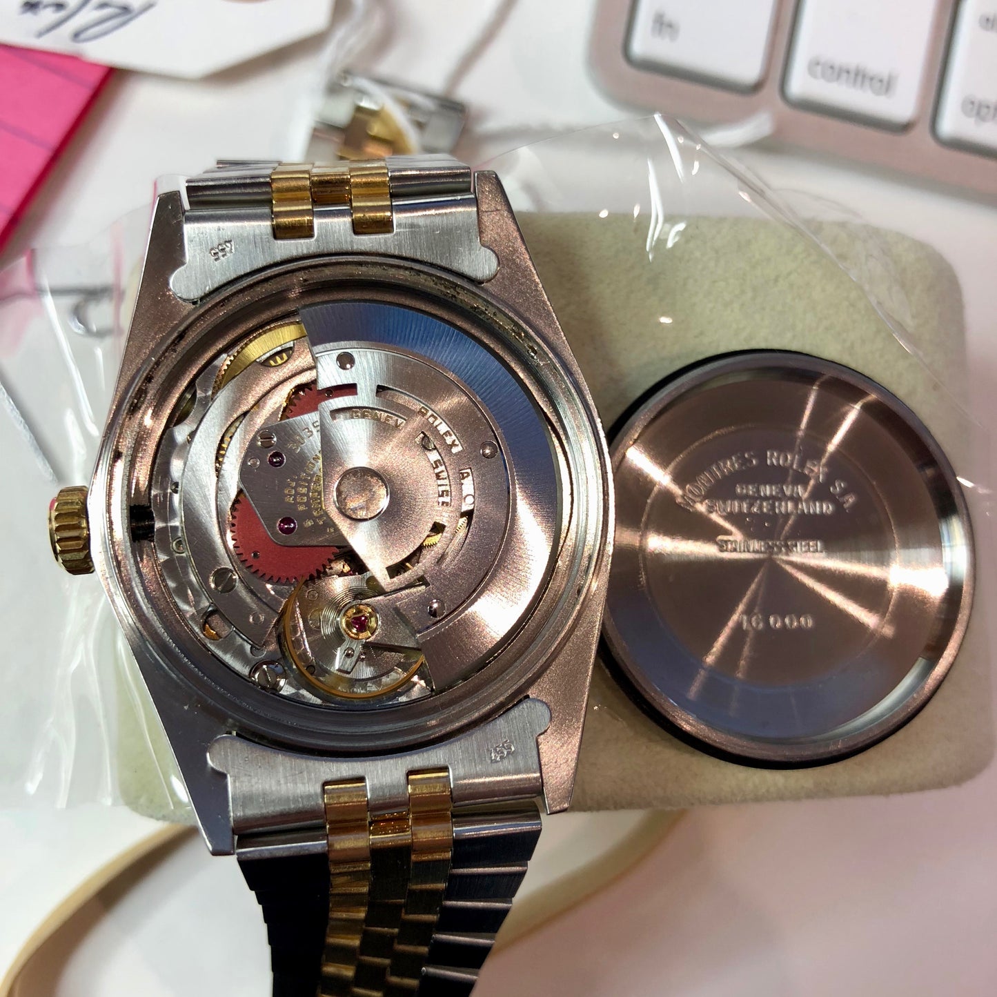 Vintage Rolex Datejust 16013 Champagne Tapestry Cal 3035 Oyster Perpetual Two Tone Steel Gold Wristwatch - Hashtag Watch Company
