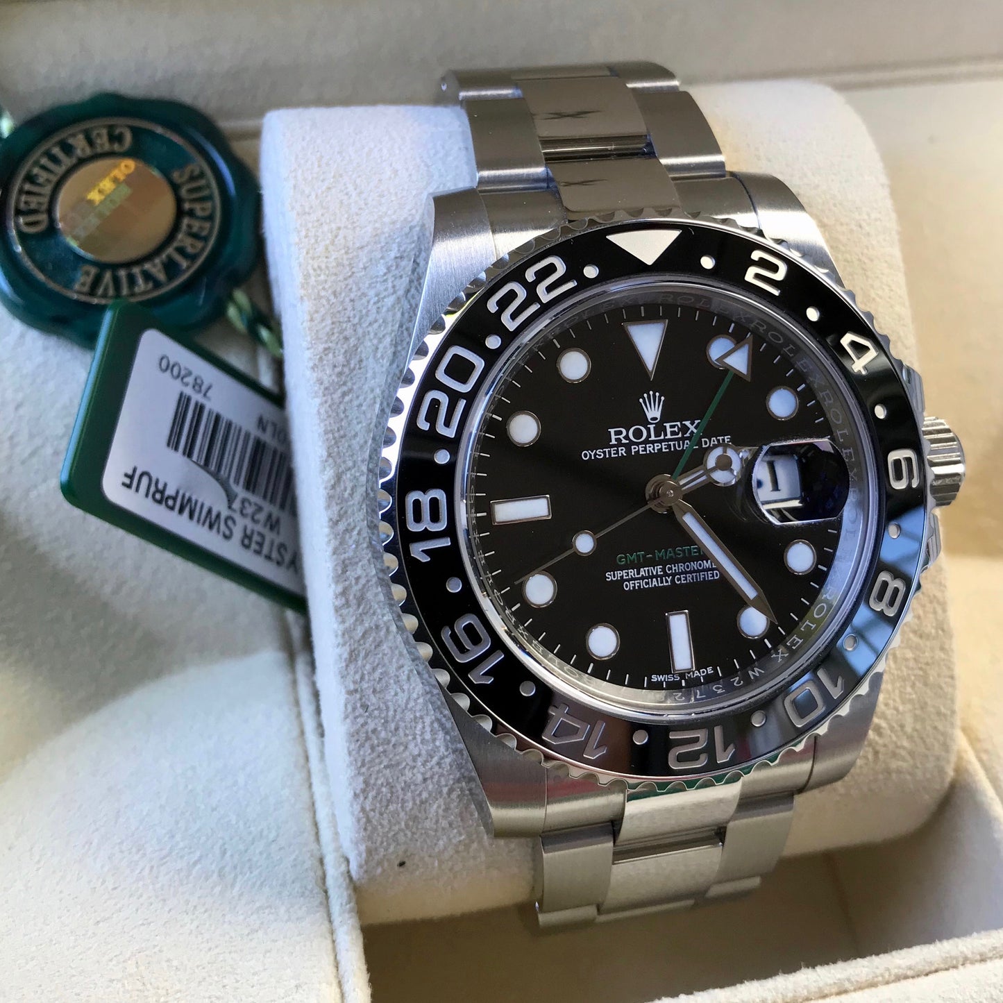 Rolex GMT Master II 116710 Ceramic Steel Automatic Scrambled Serial Watch Box Papers - Hashtag Watch Company