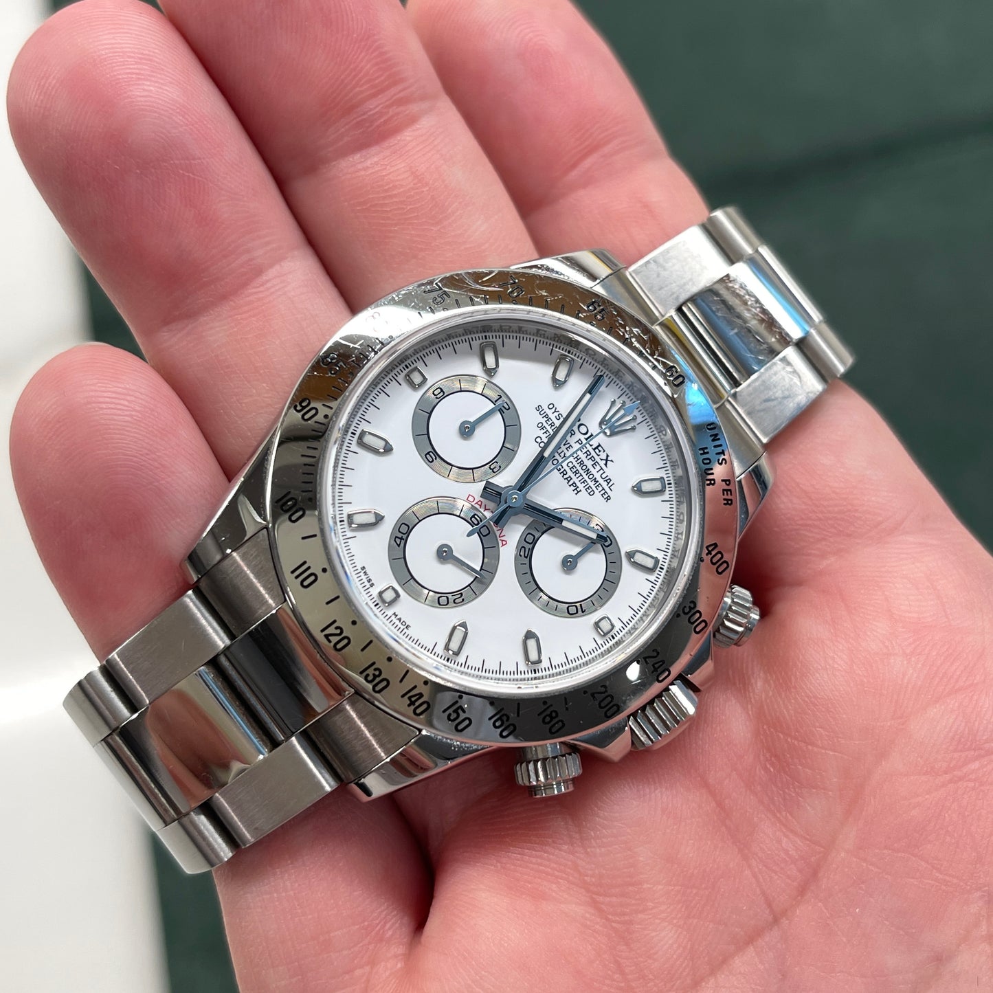 2008 Rolex Daytona Cosmograph 116520 White Steel Oyster Automatic Chronograph - Hashtag Watch Company