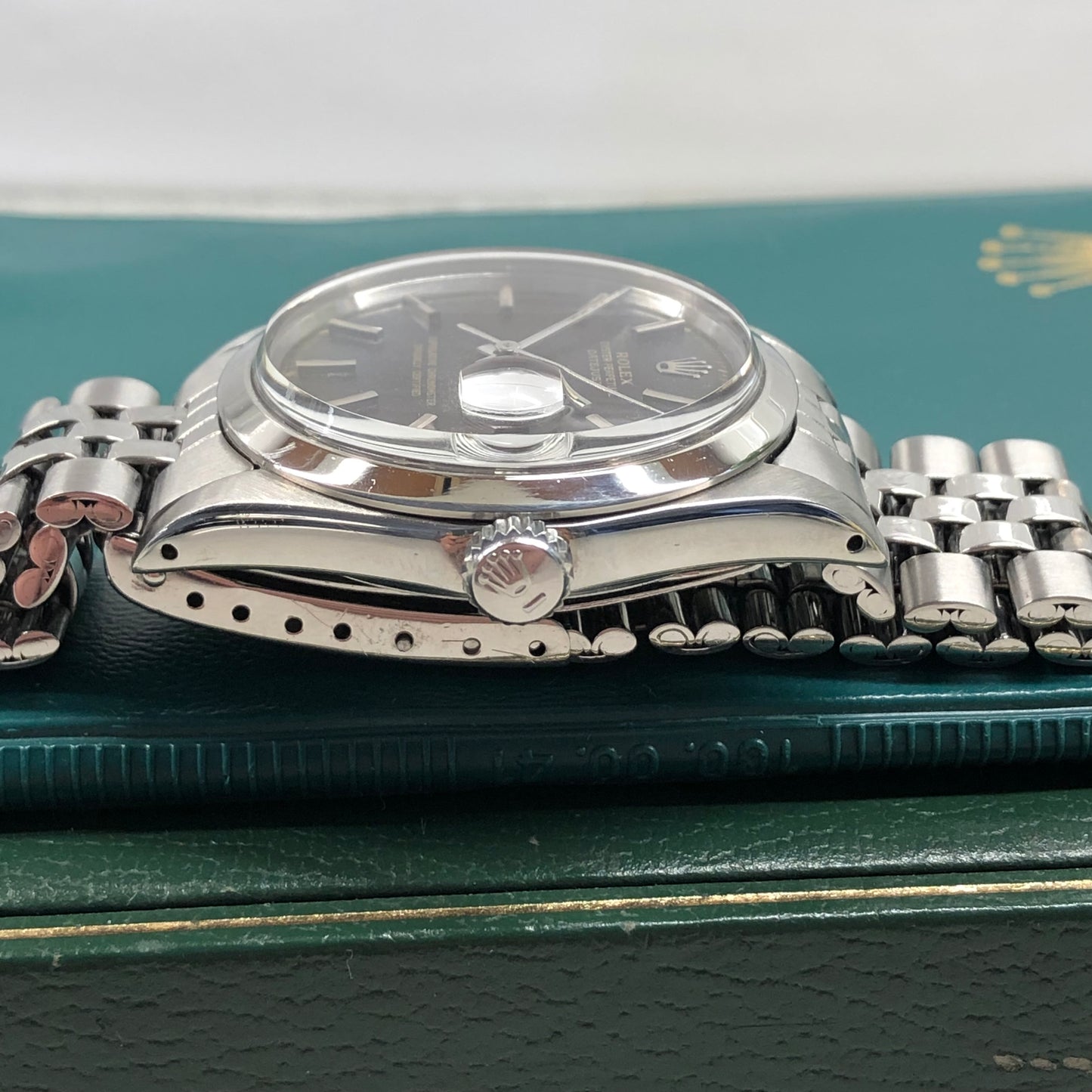 1971 Rolex Datejust 1600 Tropical Steel Jubilee Automatic Wristwatch with Box and Papes - Hashtag Watch Company
