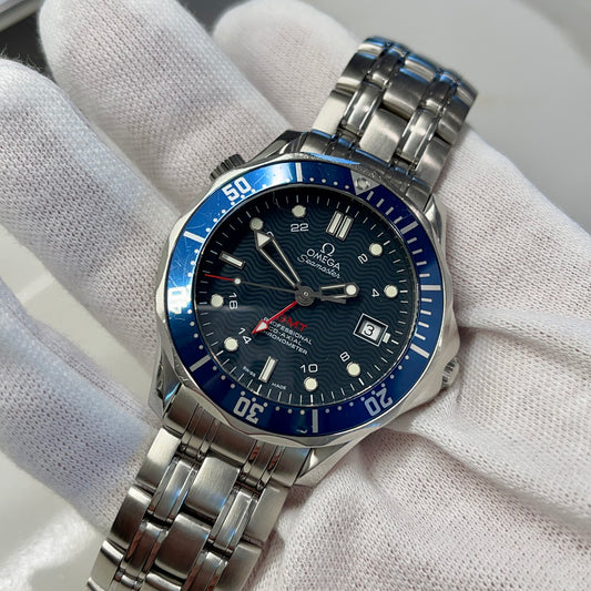 OMEGA Seamaster 300 GMT Professional 2535.80 Co-Axial Automatic Blue 41mm Wristwatch - Hashtag Watch Company
