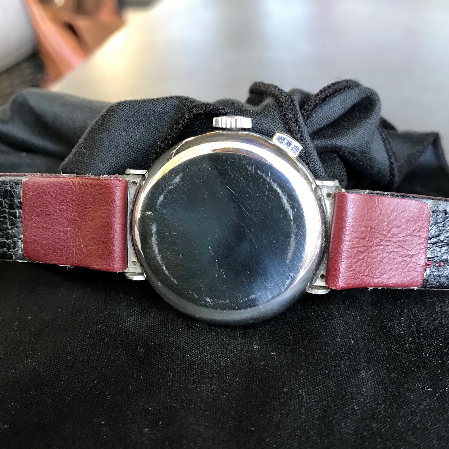 Vintage Angelus Mono Pusher Chronograph Step Case Manual Wind Anti Magnetique Wristwatch - Hashtag Watch Company