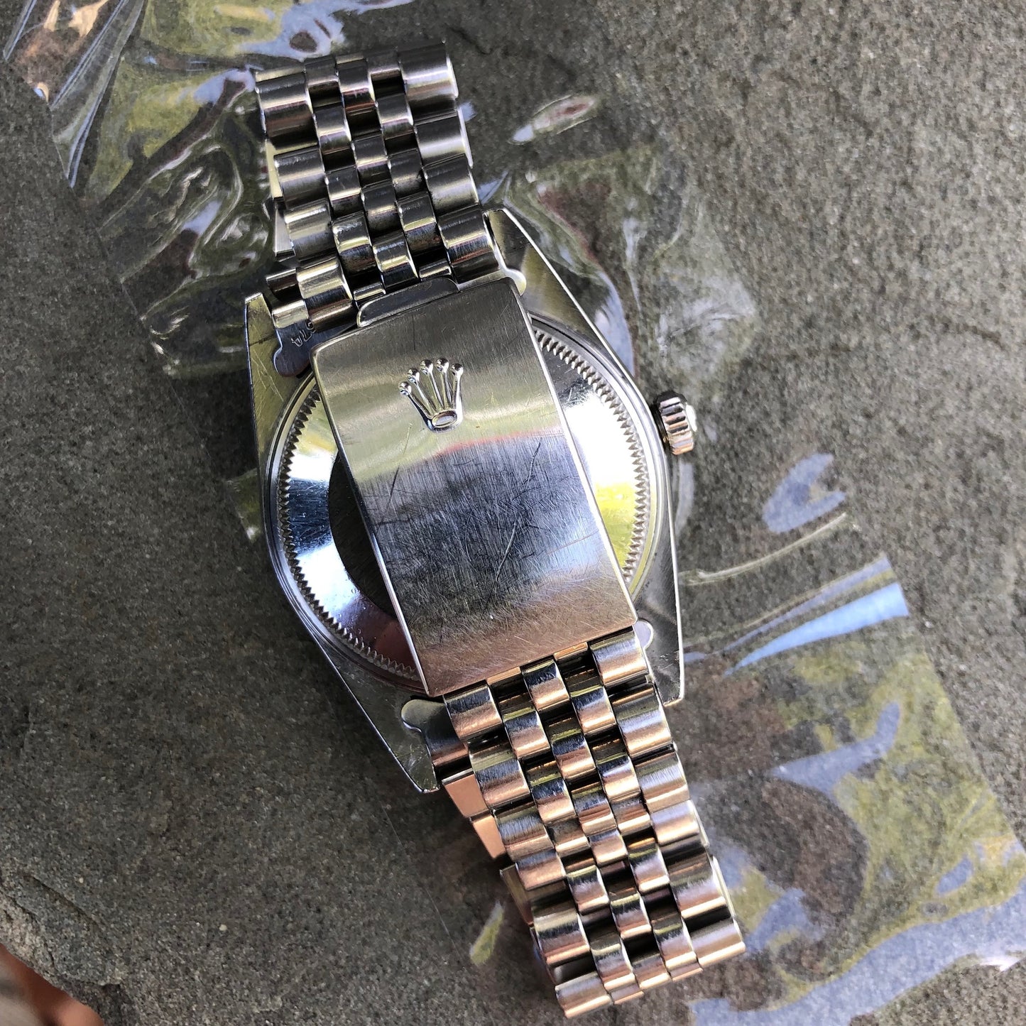 Vintage Rolex Date 15010 Steel Jubilee Cal. 3035 Engine Turn Wristwatch Circa 1985 - Hashtag Watch Company