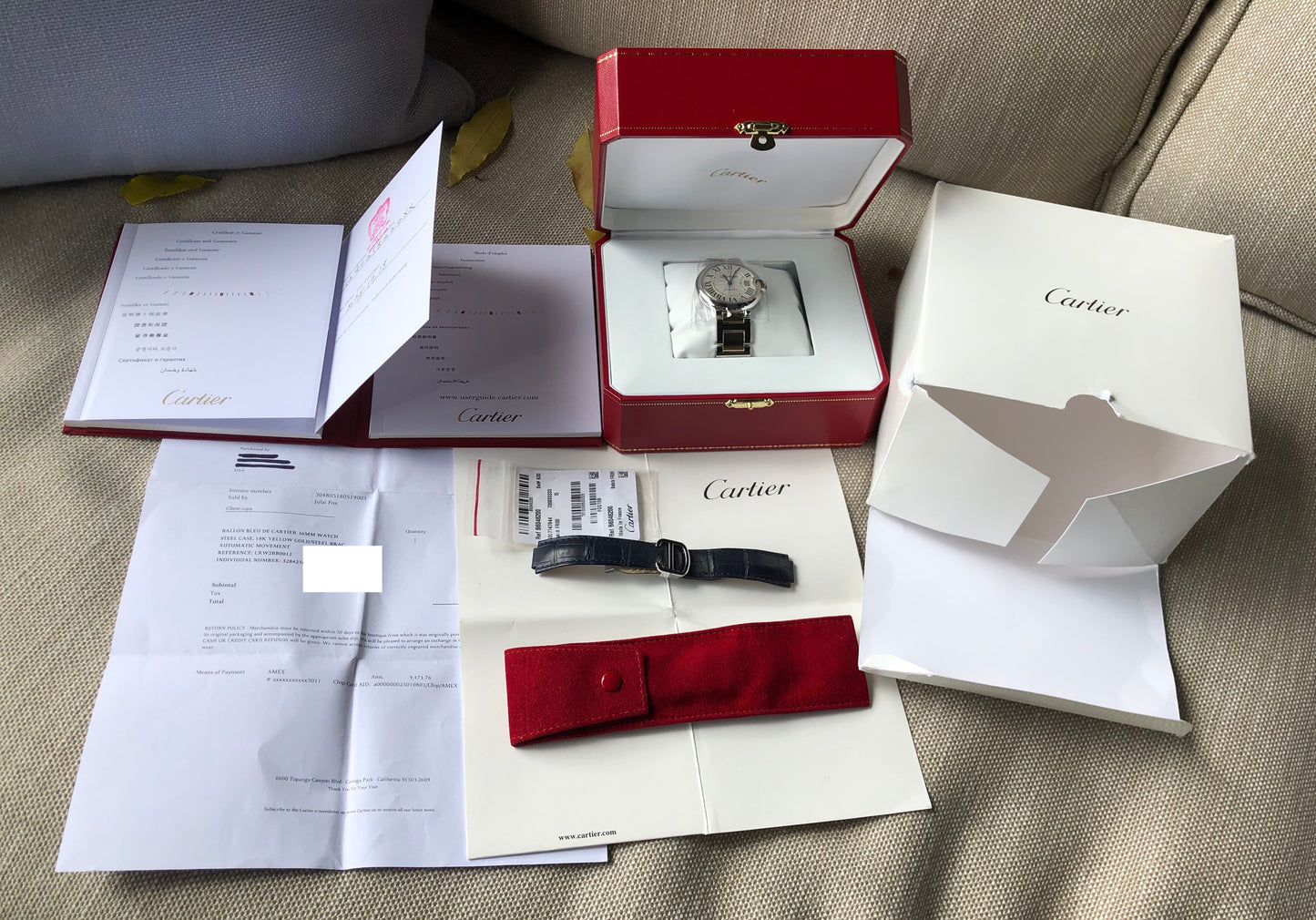 Cartier Ballon Bleu W2BB0012 Two Tone 18K Gold Steel Automatic Silver Roman Wristwatch Box Papers - Hashtag Watch Company
