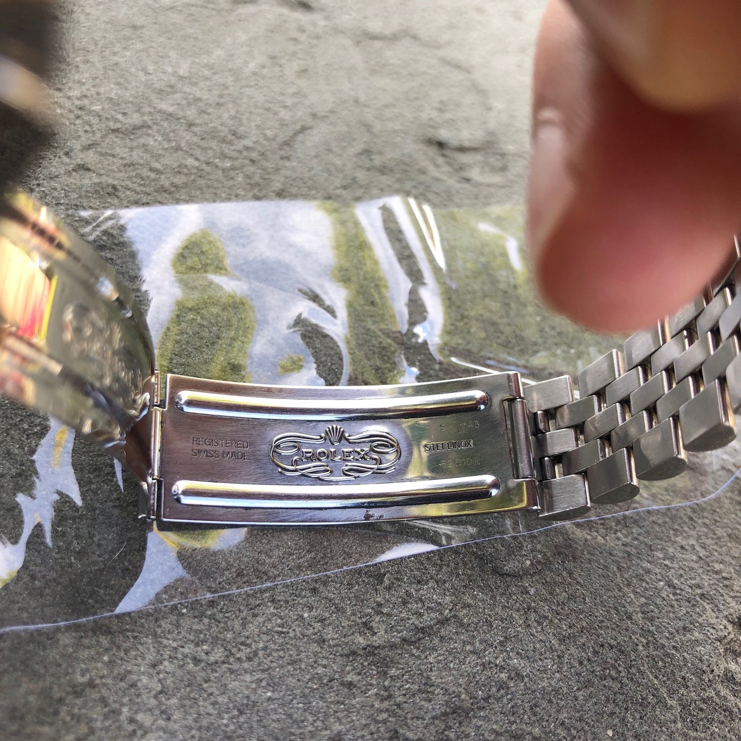 Vintage Rolex Date 15010 Steel Jubilee Cal. 3035 Engine Turn Wristwatch Circa 1985 - Hashtag Watch Company