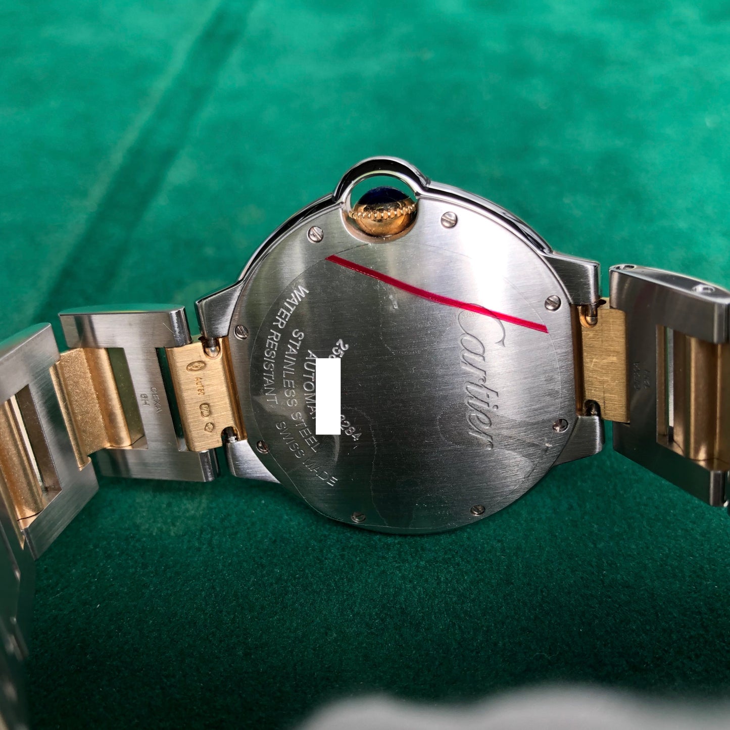 Cartier Ballon Bleu W2BB0012 Two Tone 18K Gold Steel Automatic Silver Roman Wristwatch Box Papers - Hashtag Watch Company