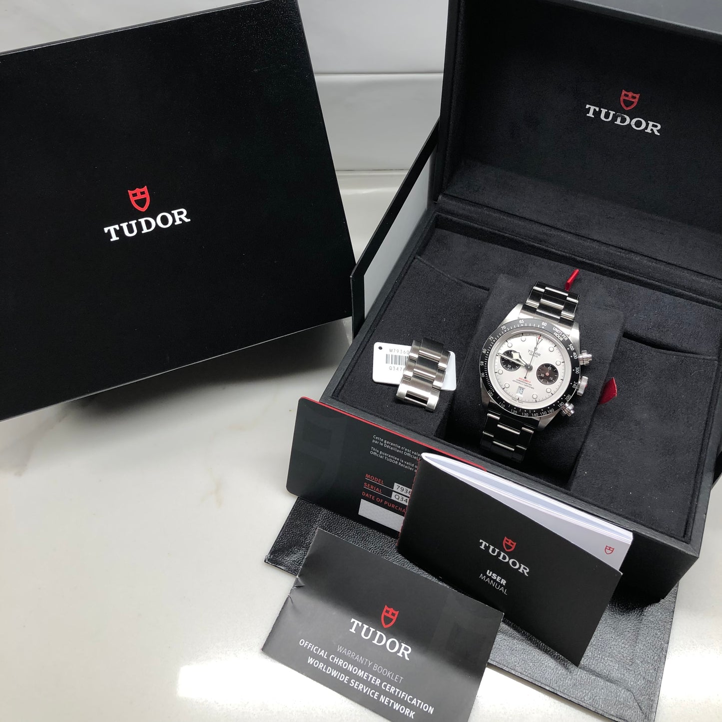 2021 Tudor Heritage Black Bay 79360N White Panda Chronograph Automatic Wristwatch Box Papers - Hashtag Watch Company