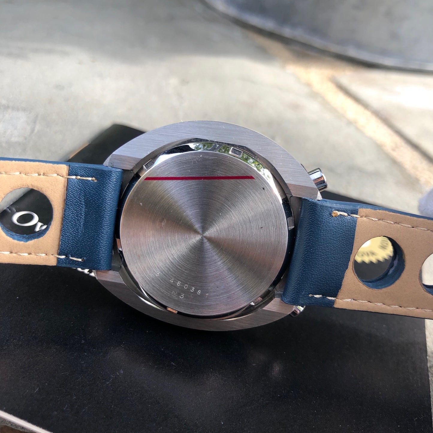 Vintage Bulova Parking Meter Bullhead Chronograph Automatic Wristwatch Box Papers - Hashtag Watch Company