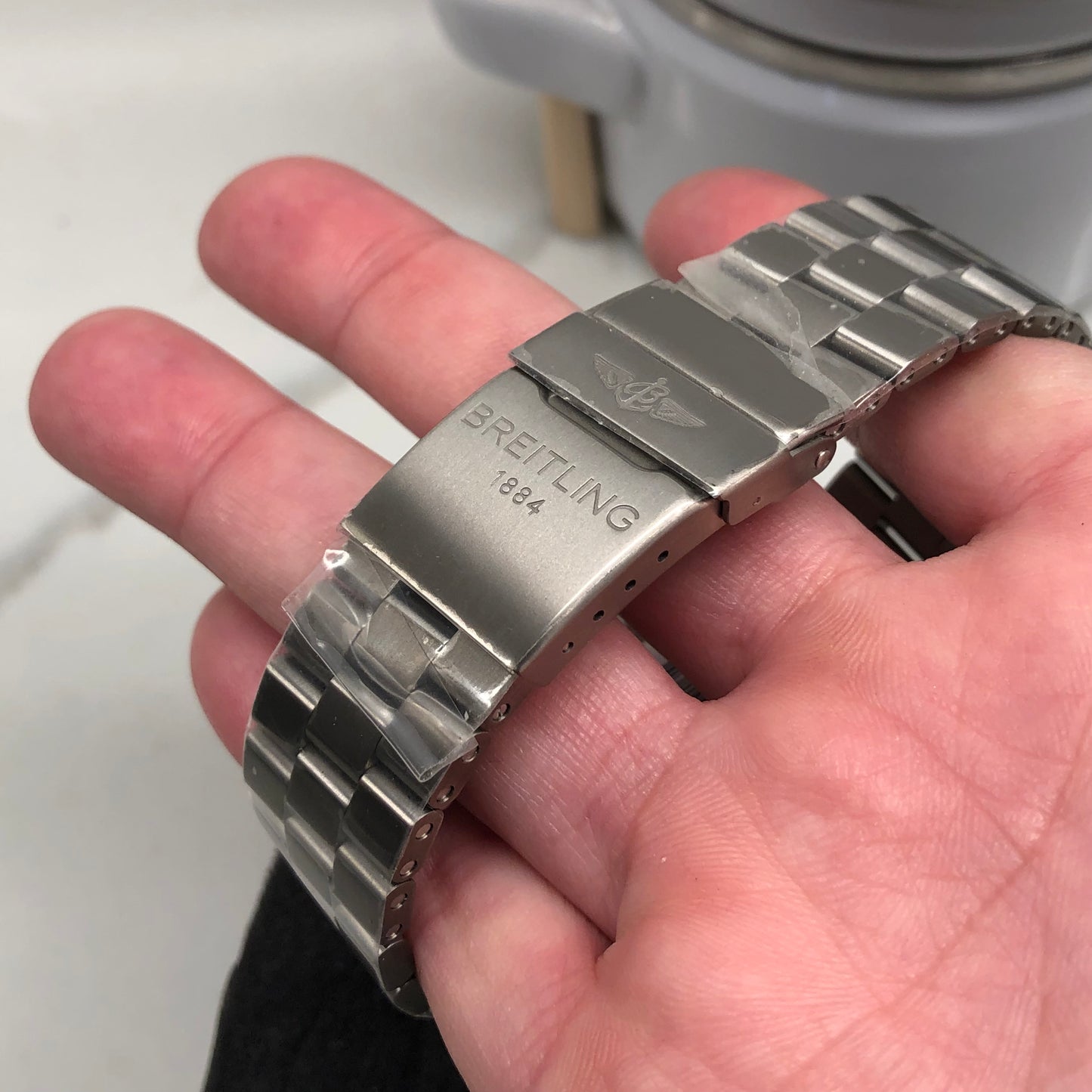 Breitling Aerospace Avantage E79362 Digital Blue Dial Titanium 42mm Quartz Wristwatch Unworn Wrapped - Hashtag Watch Company